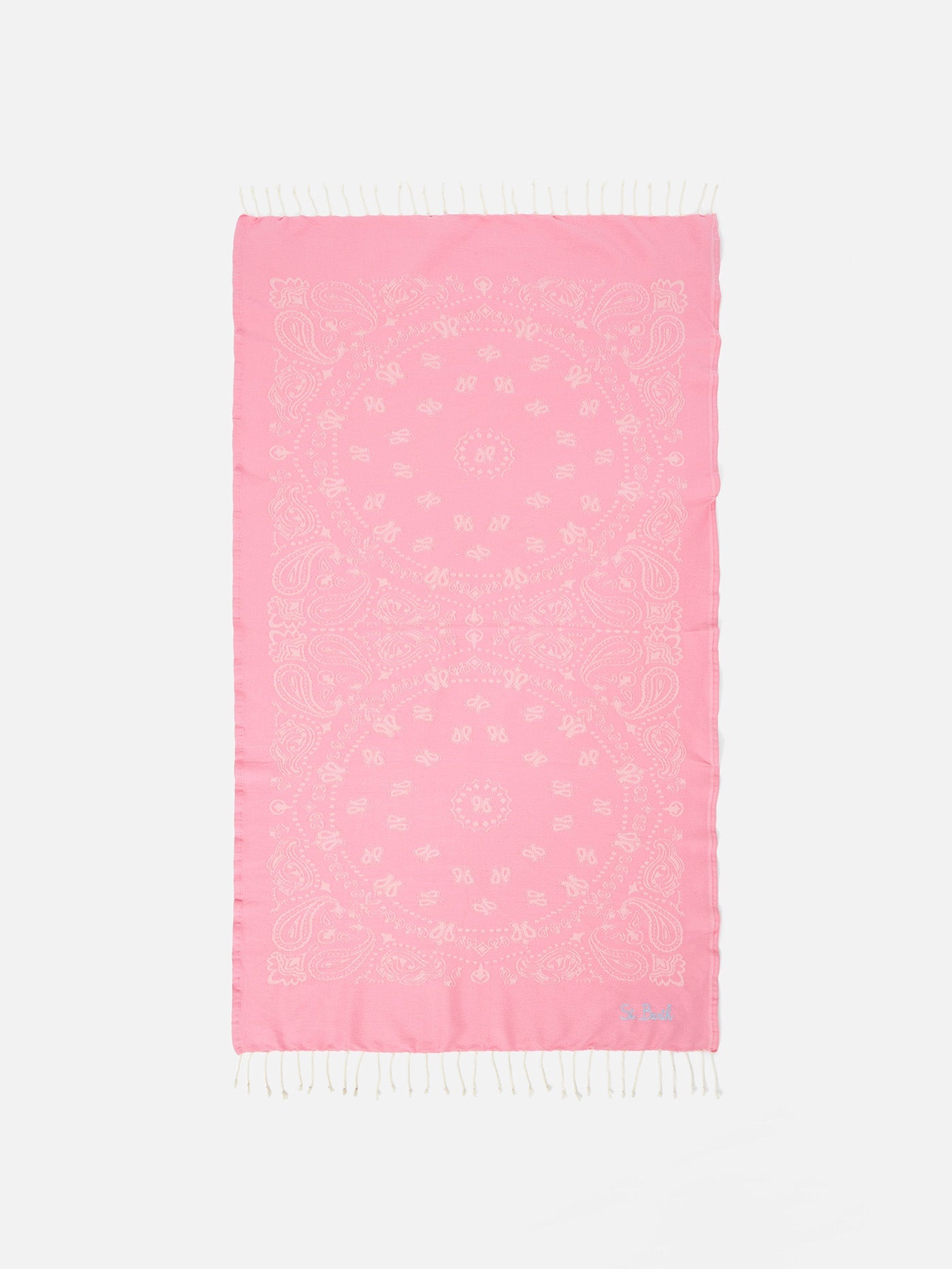 Foutas cotton beach towel with bandana jacquard