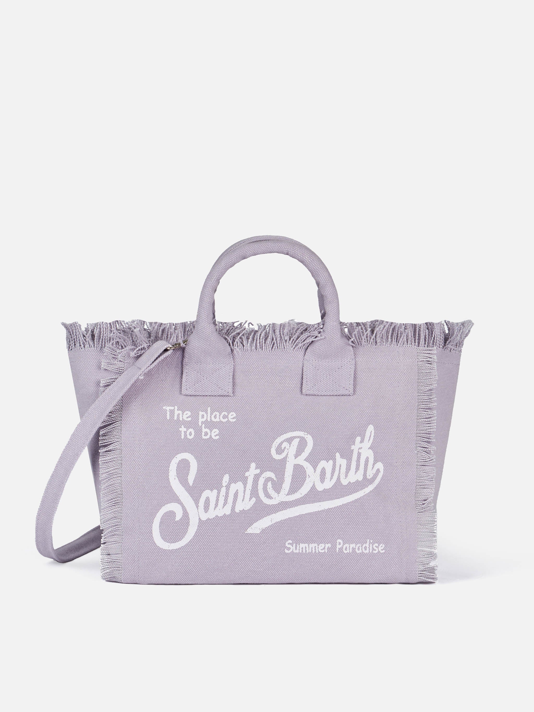 Colette lilac cotton canvas handbag