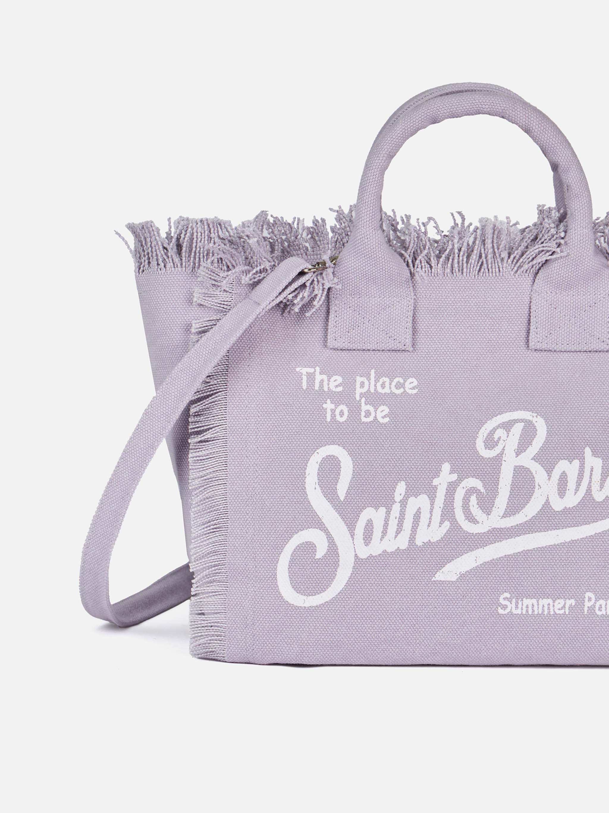 Colette lilac cotton canvas handbag