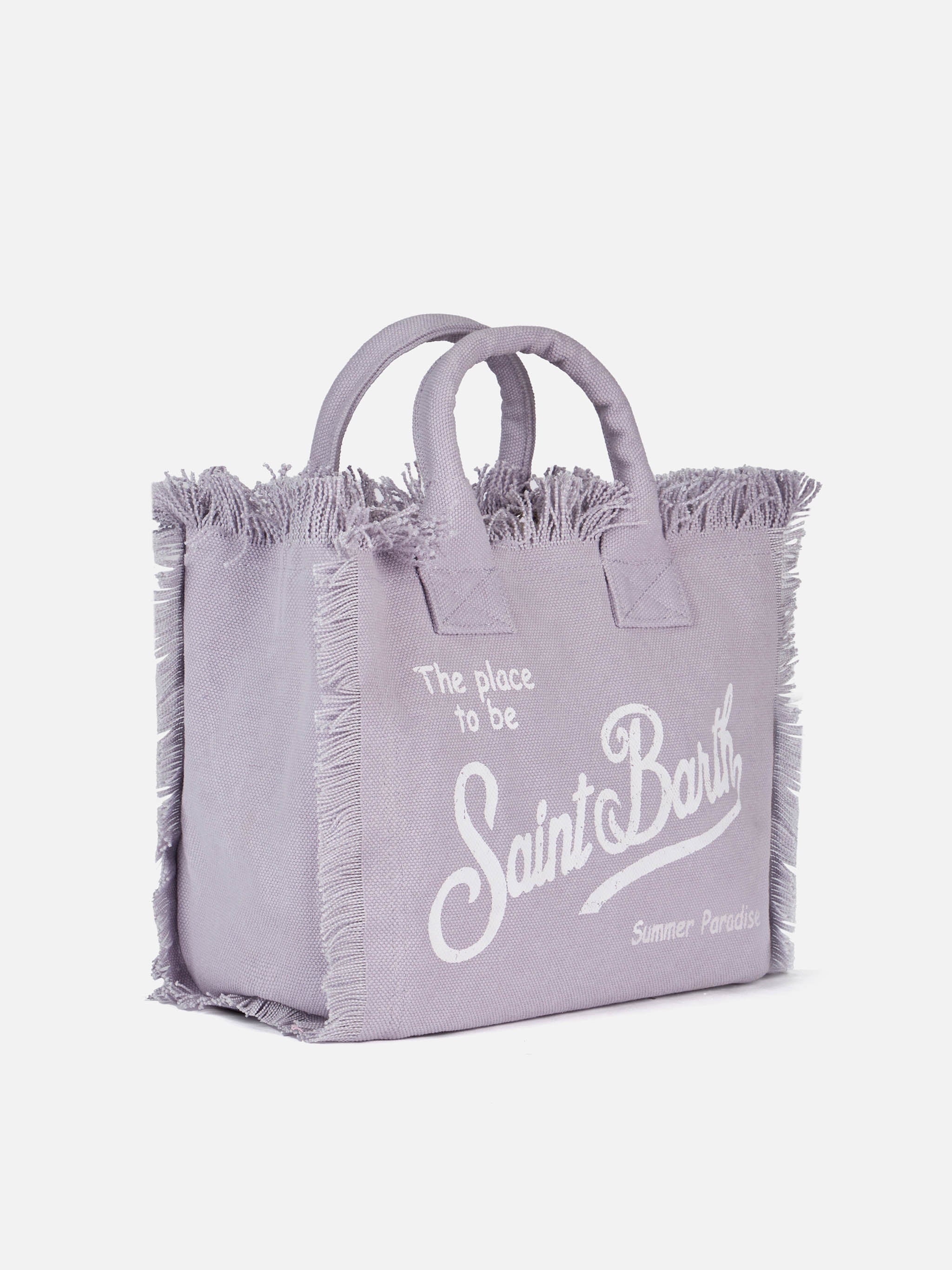 Colette lilac cotton canvas handbag