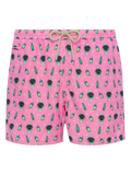 Lightweight fabric swim shorts Lighting with watch print