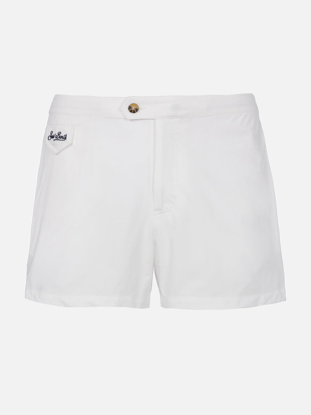 Harrys white fitted cut swim shorts