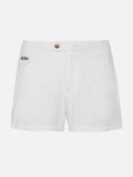 Harrys white fitted cut swim shorts