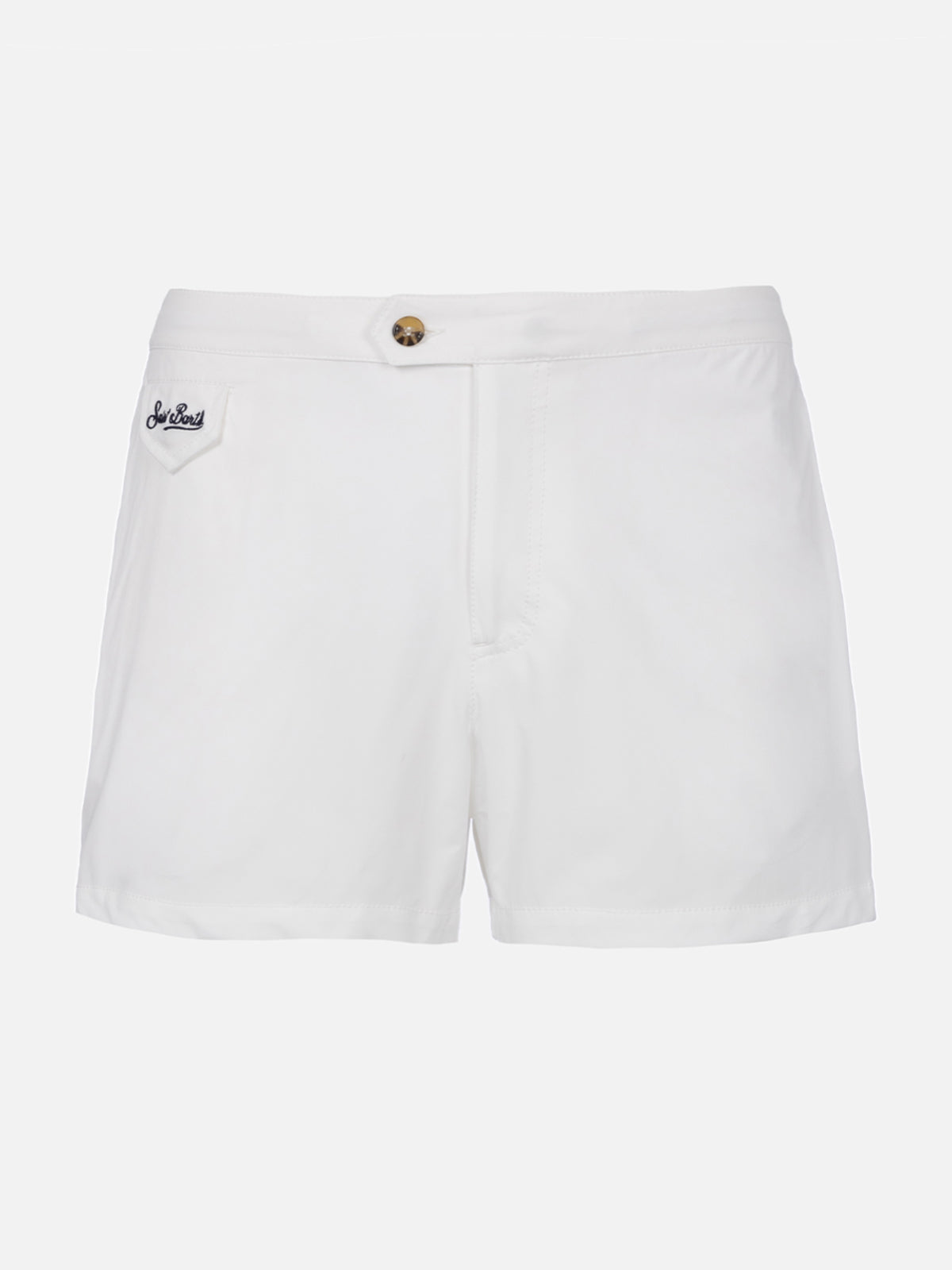 Harrys white fitted cut swim shorts