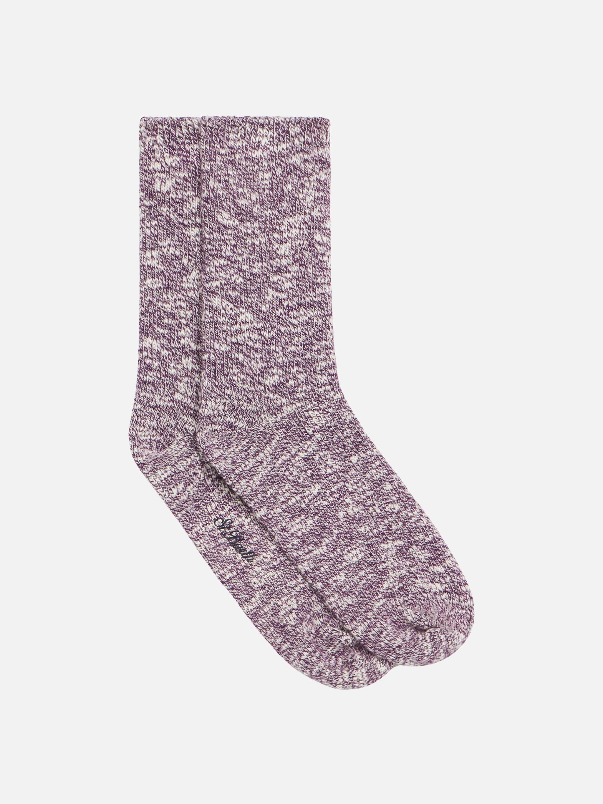 Lilac mélange ribbed Sox socks