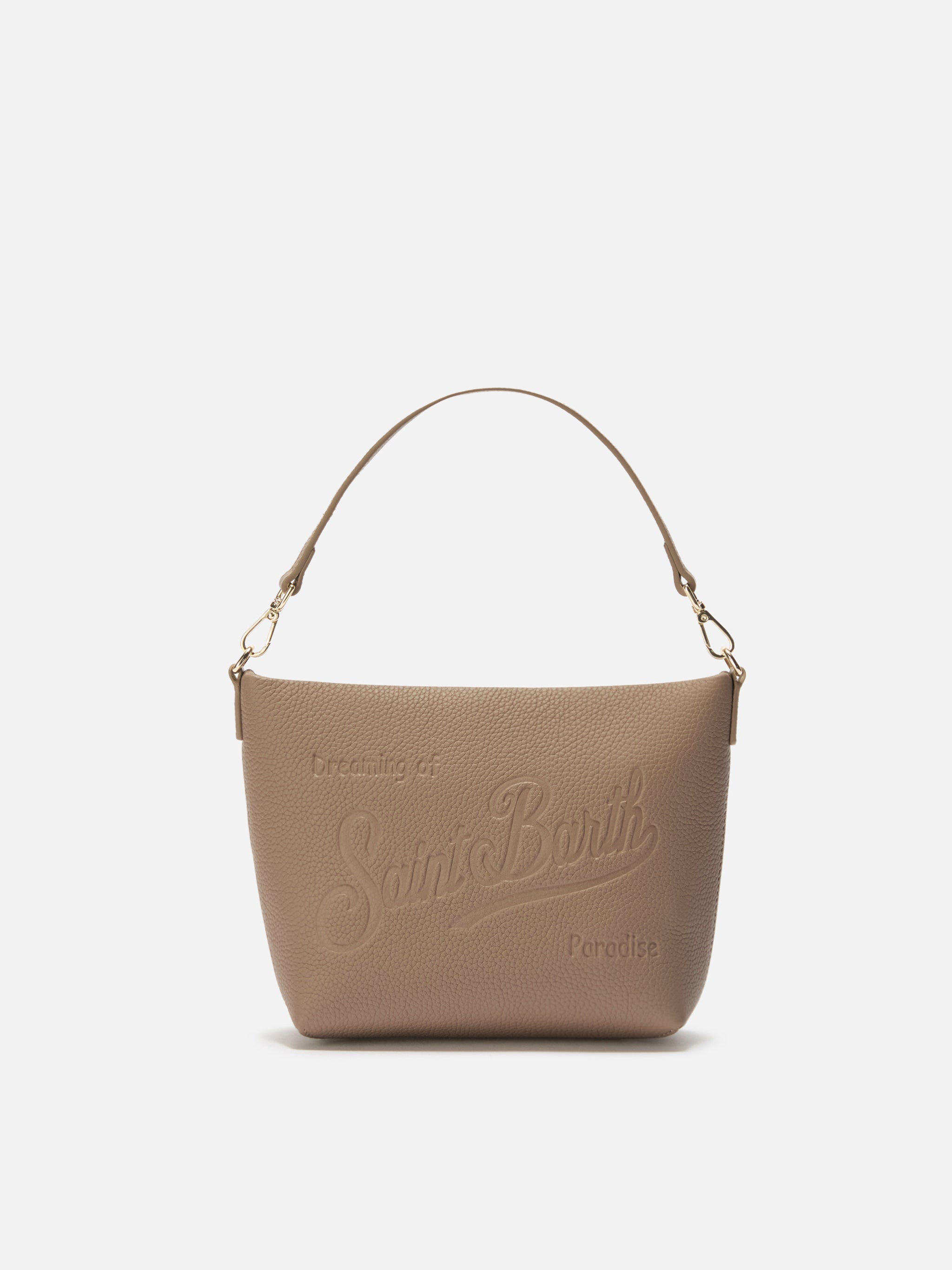 Aline Shoulder Bag in hammered hazelnut leather