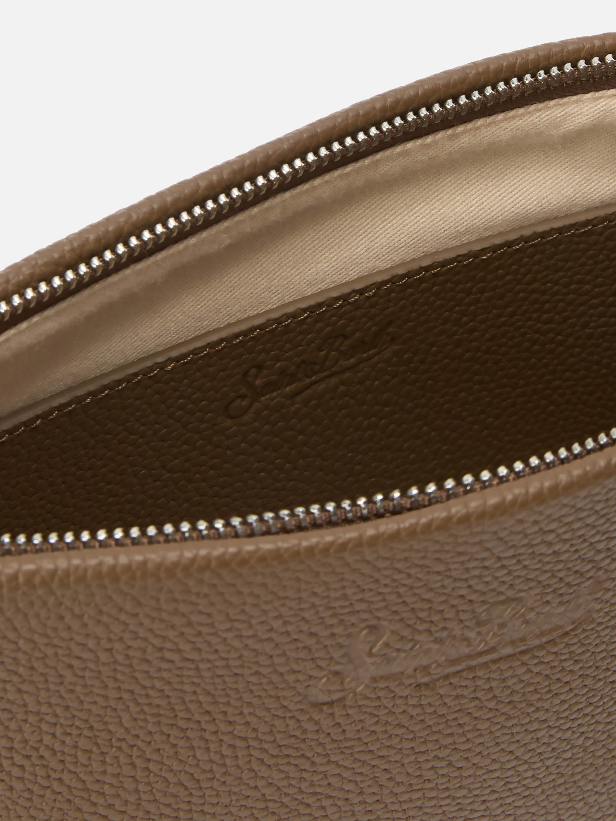 Aline Pouch in brown leather