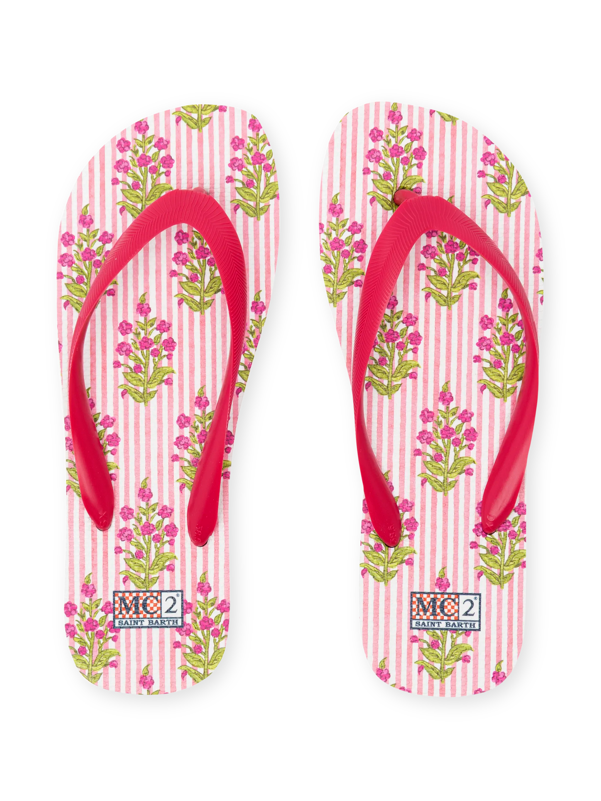 Alma flip flops with flower print
