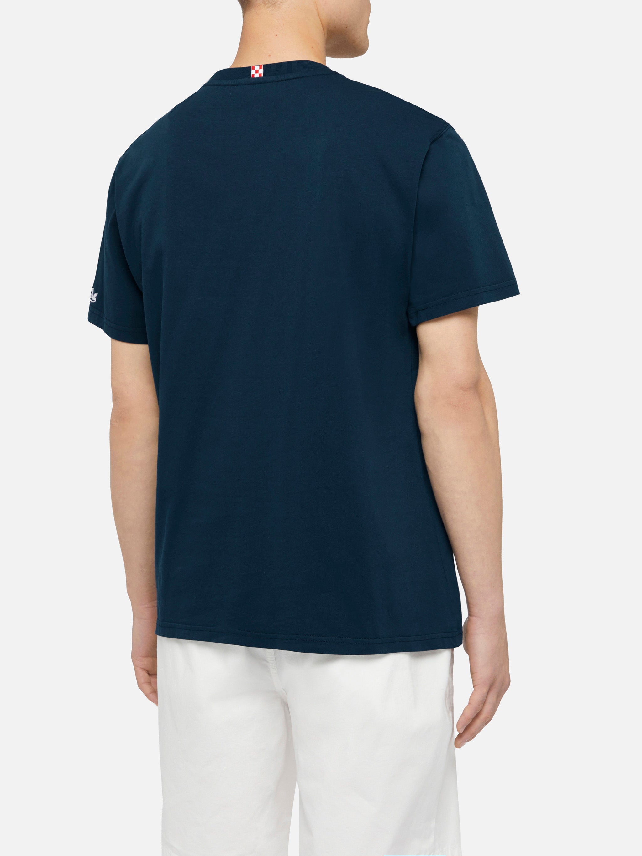 T-shirt in cotone Austin con ricamo e stampa orologio