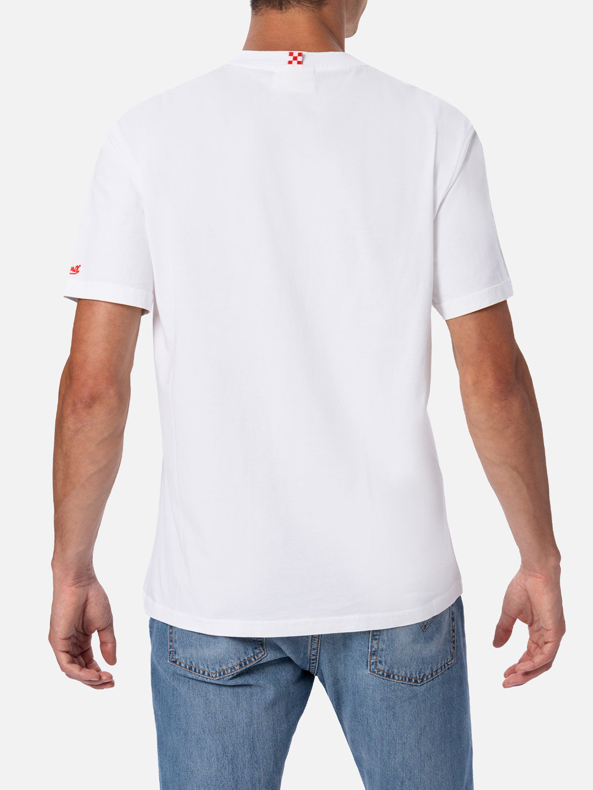 T-shirt in cotone Austin con ricamo e stampa orologio
