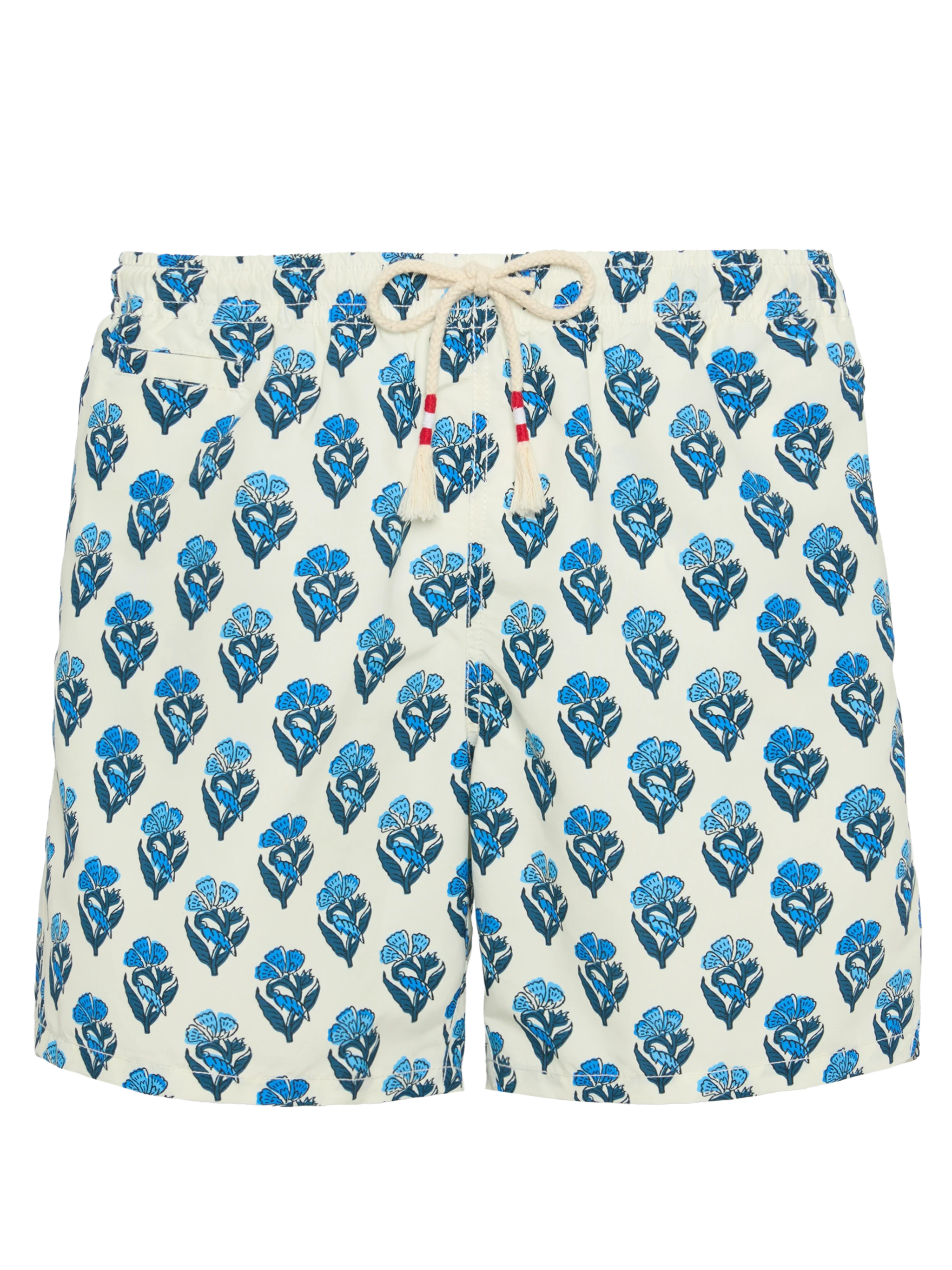Mid-length swim-shorts Caprese with flower print