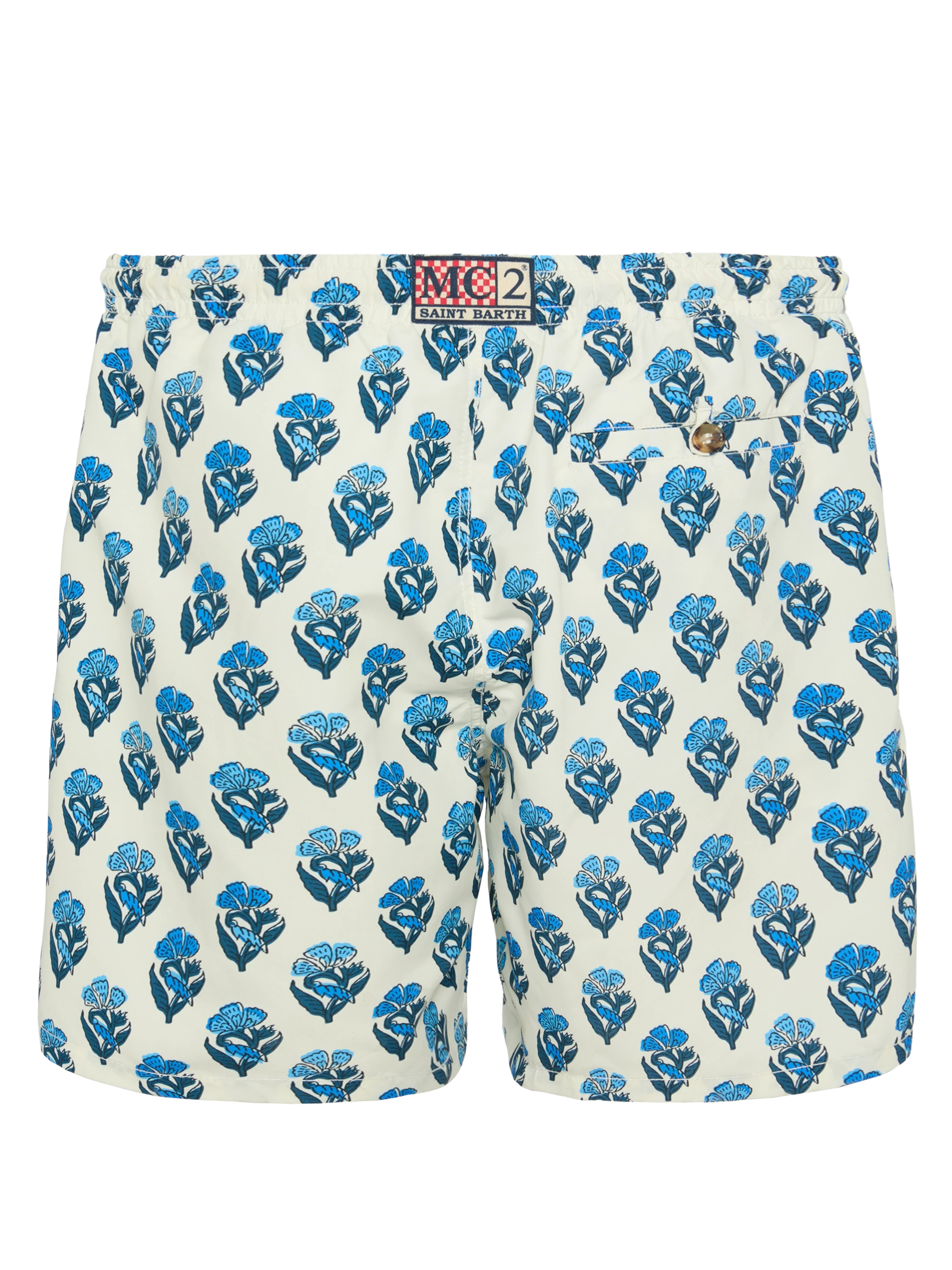 Mid-length swim-shorts Caprese with flower print