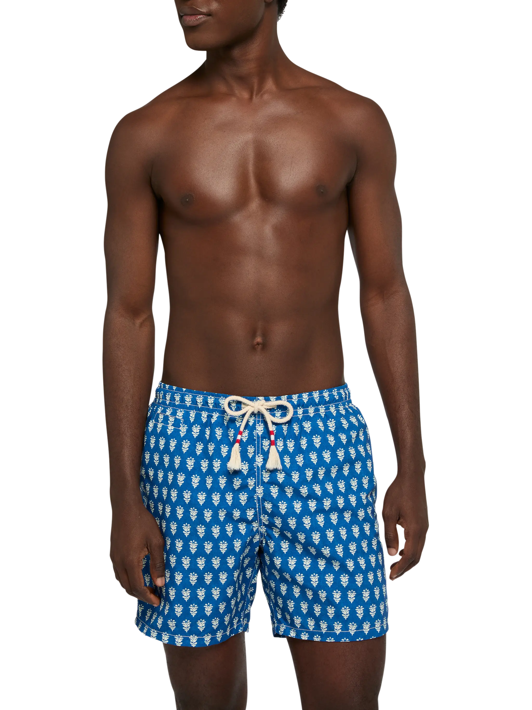 Mid-length swim-shorts Caprese with flower print