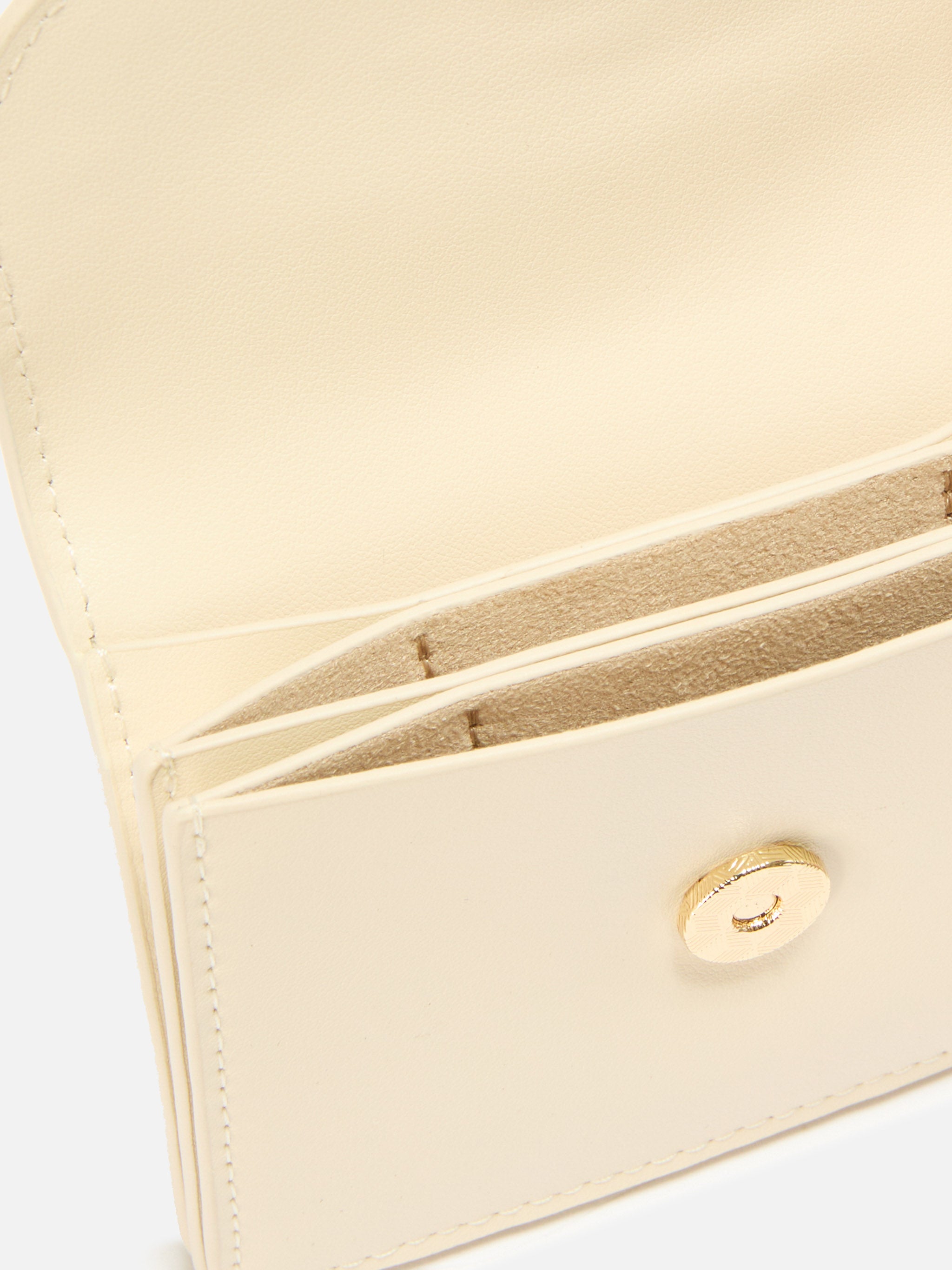 Card Holder in white leather