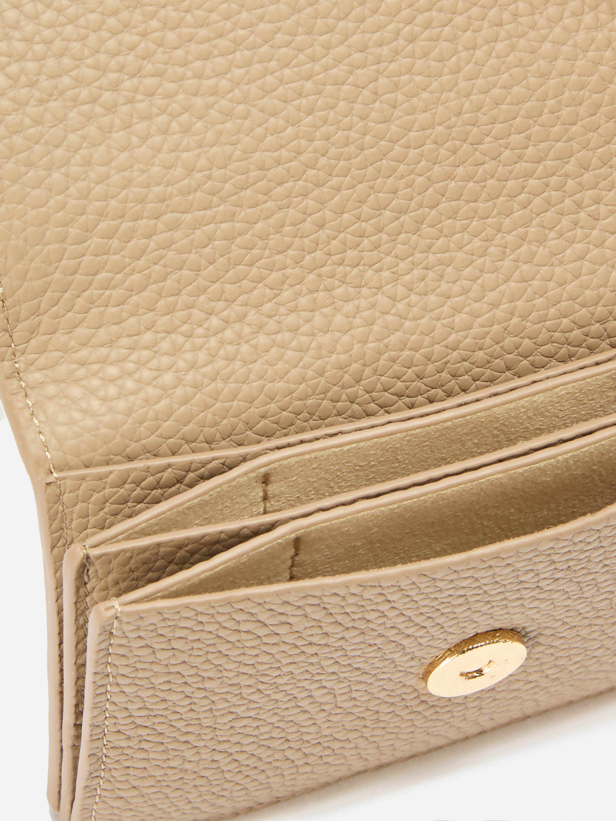 Card Holder in hammered hazelnut leather