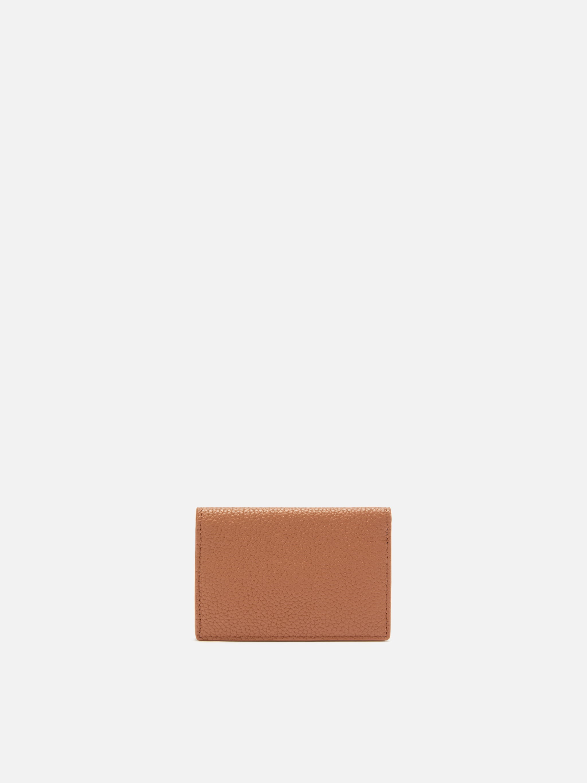 Card Holder in hammered tan leather