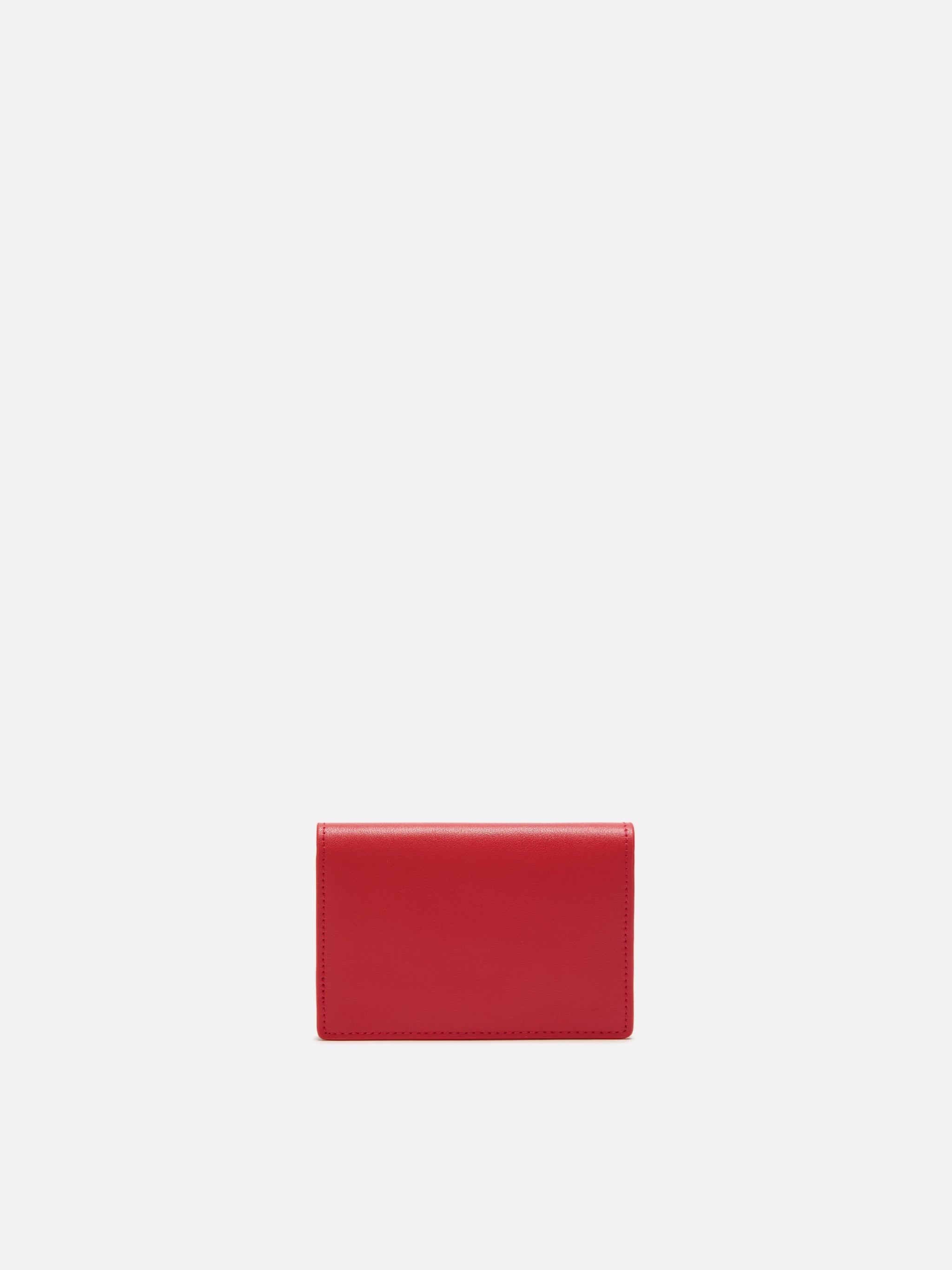 Card Holder in red leather