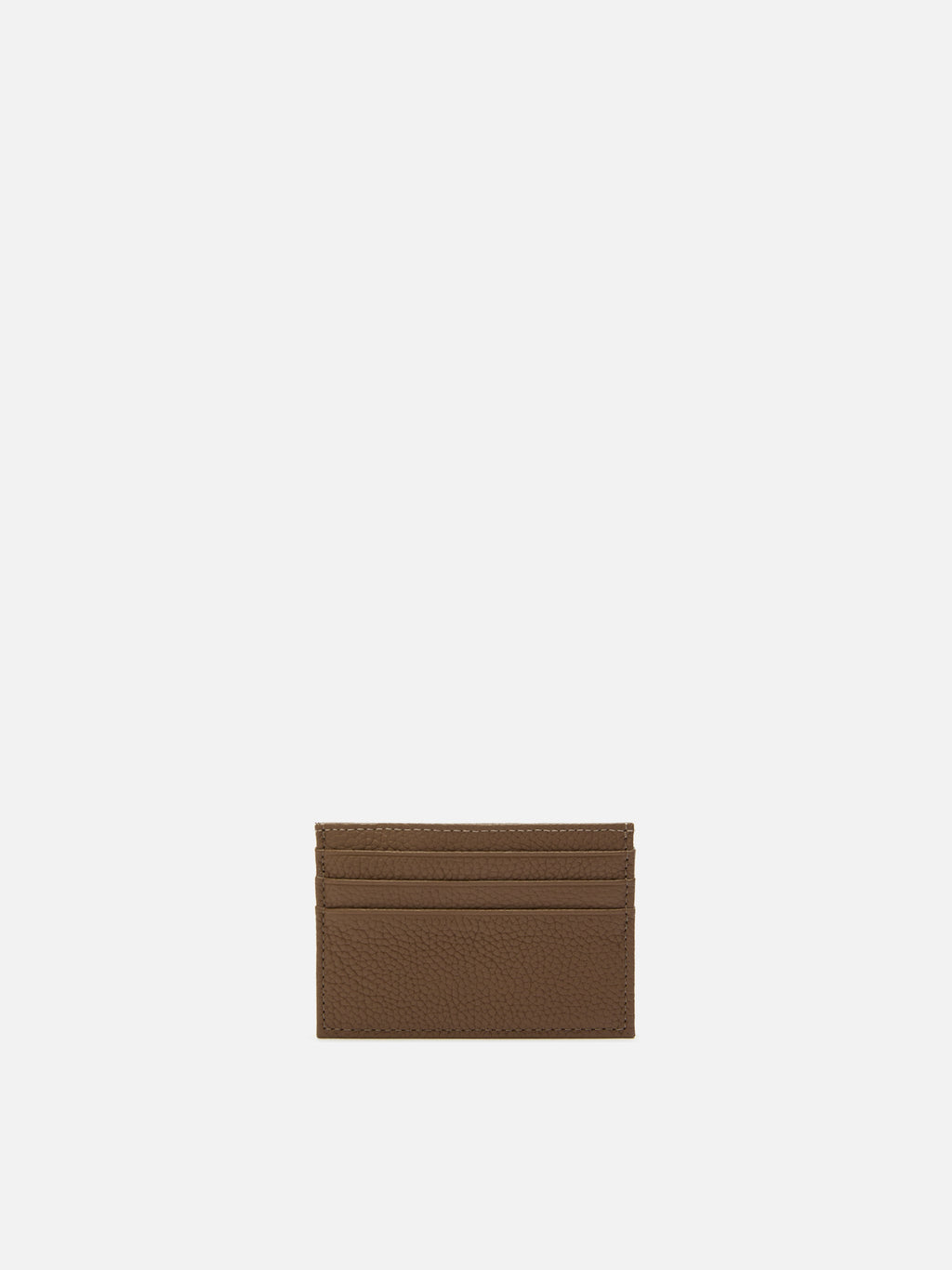 Card Holder in brown grained leather