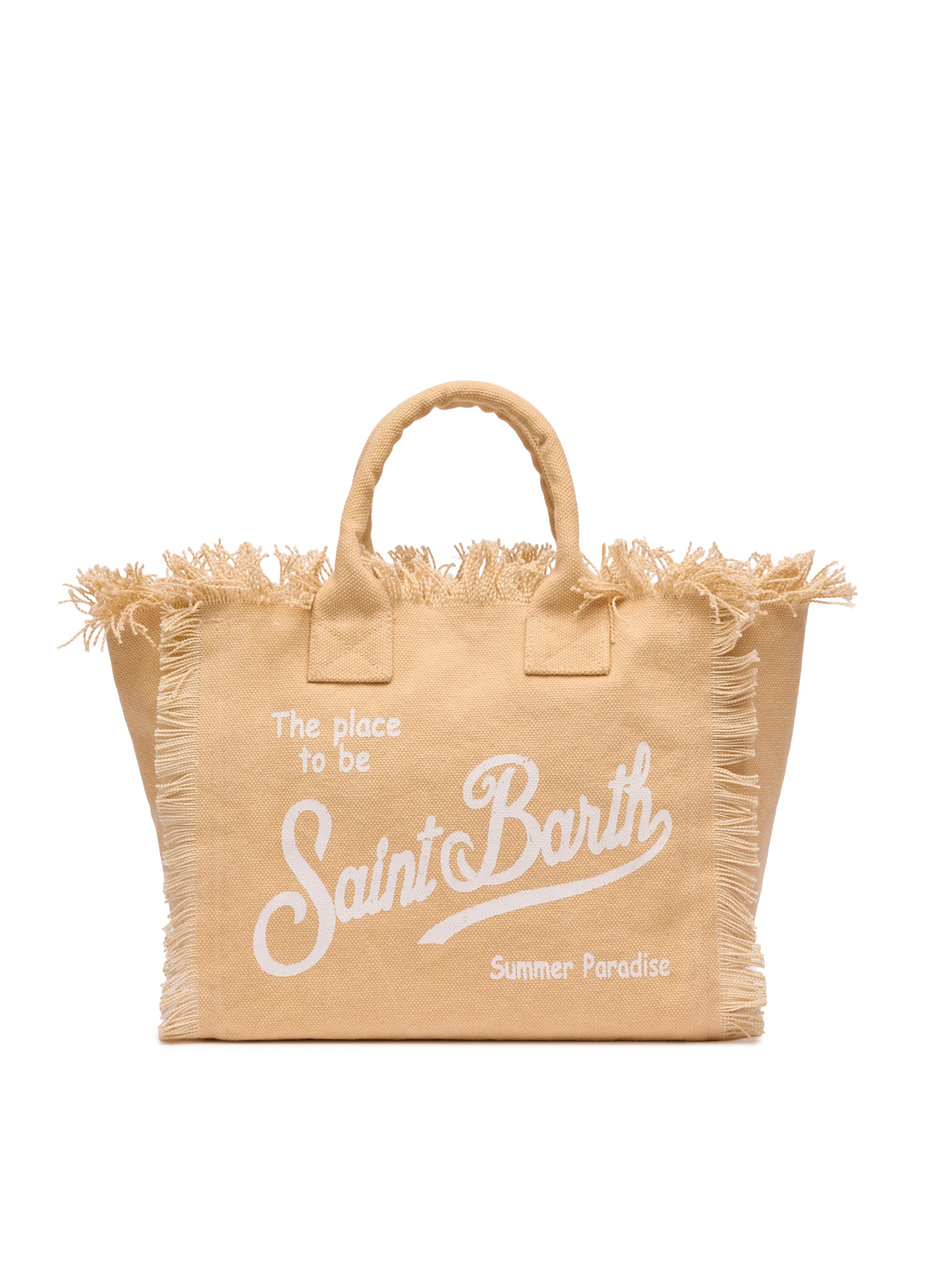 Colette beige cotton canvas handbag
