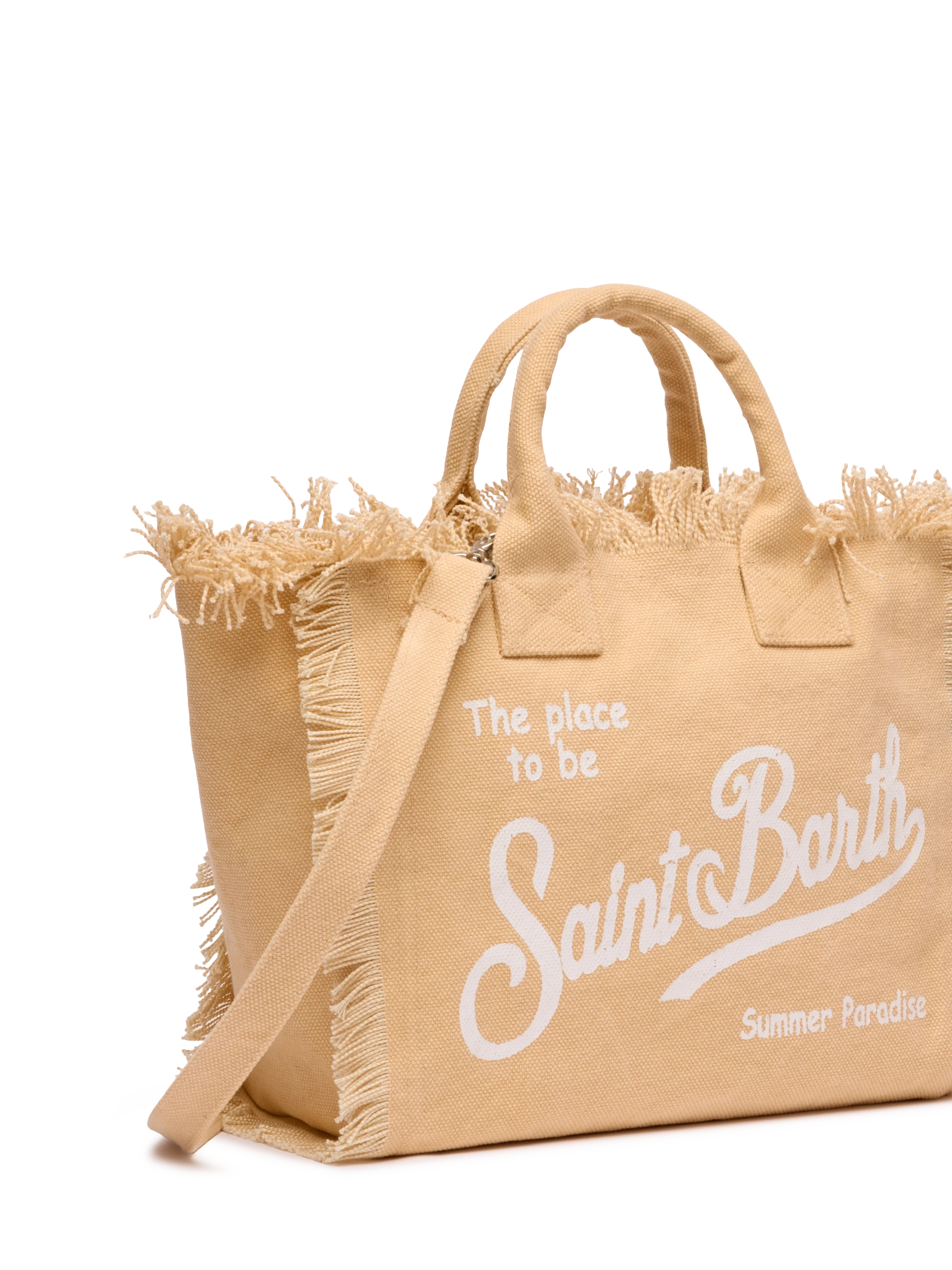 Colette beige cotton canvas handbag
