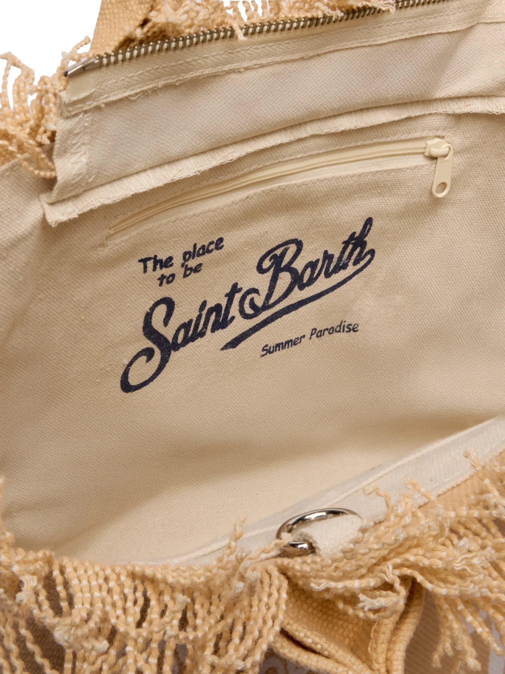 Colette beige cotton canvas handbag