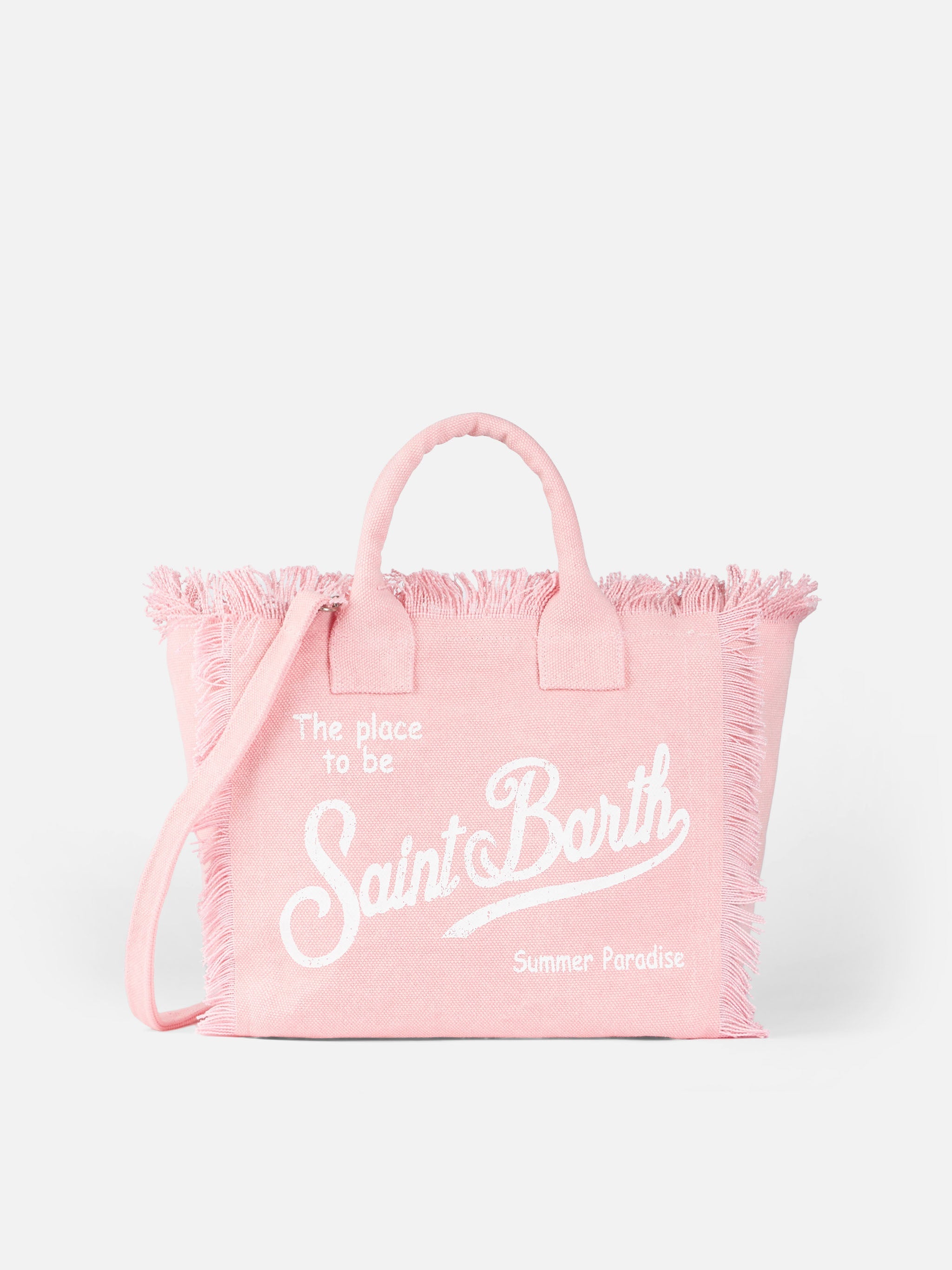 Colette pink cotton canvas handbag