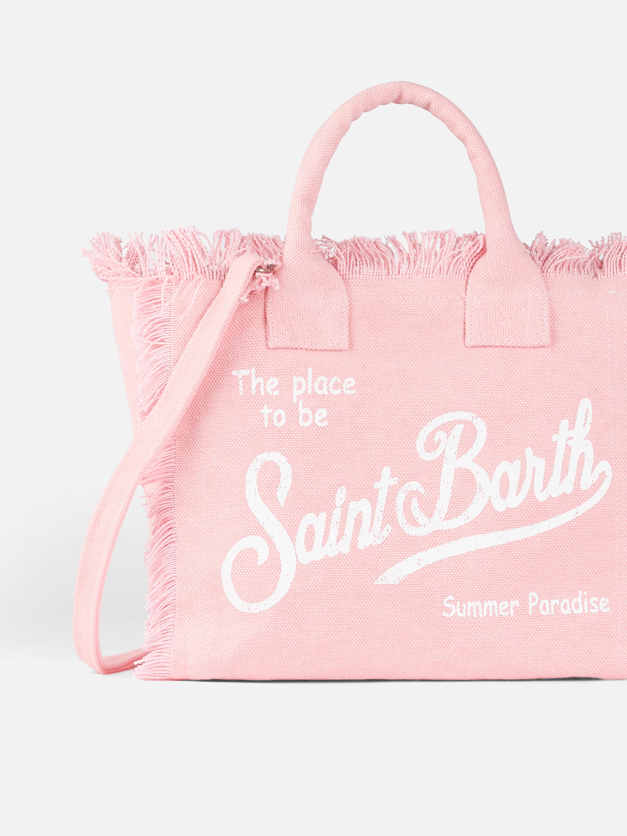 Colette pink cotton canvas handbag