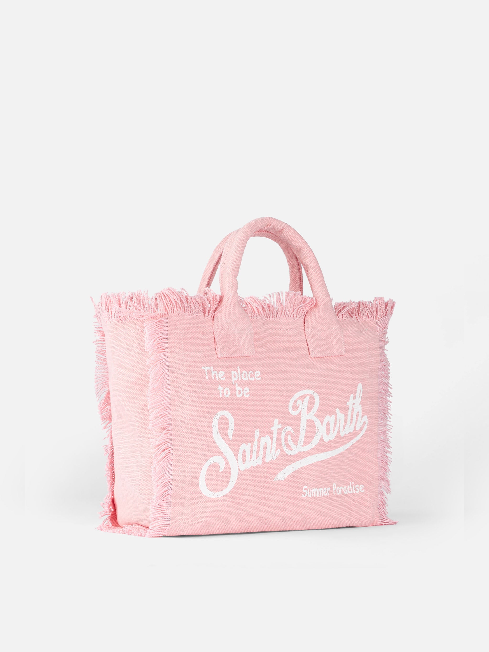 Colette pink cotton canvas handbag