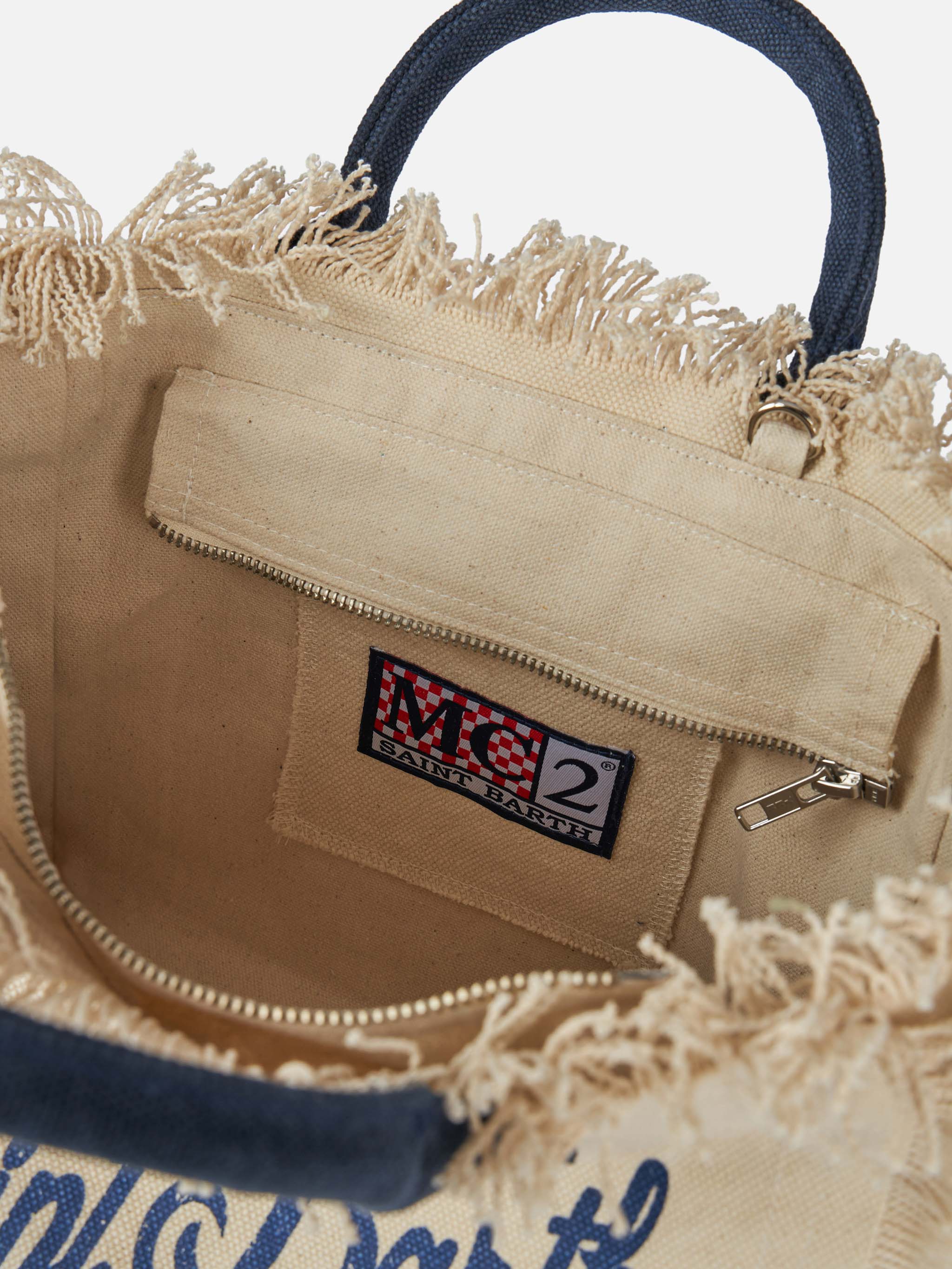 Colette off-white cotton canvas handbag