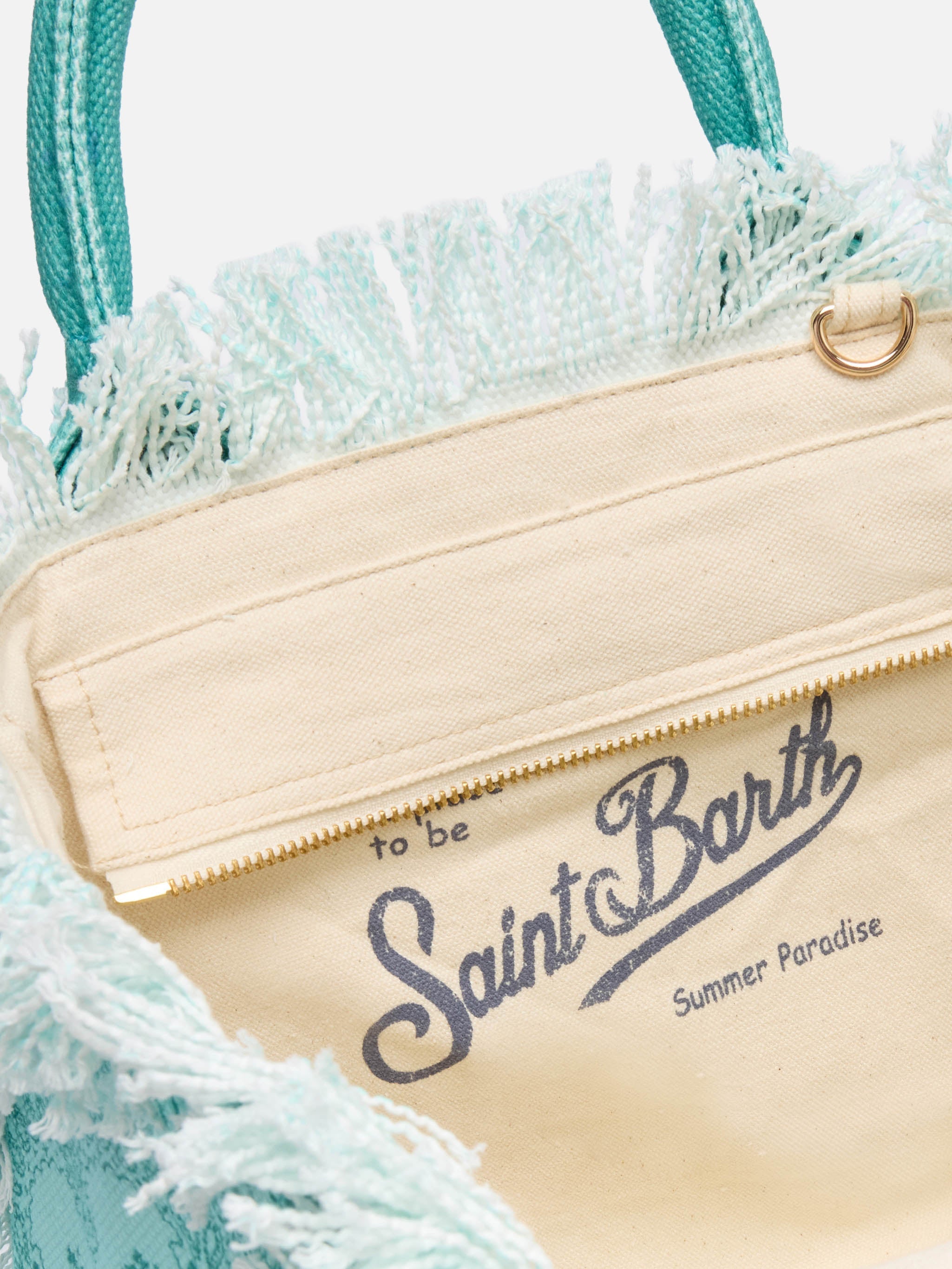 Colette cotton canvas handbag with bandana print