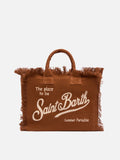 Colette brown handbag in 100% LINEN