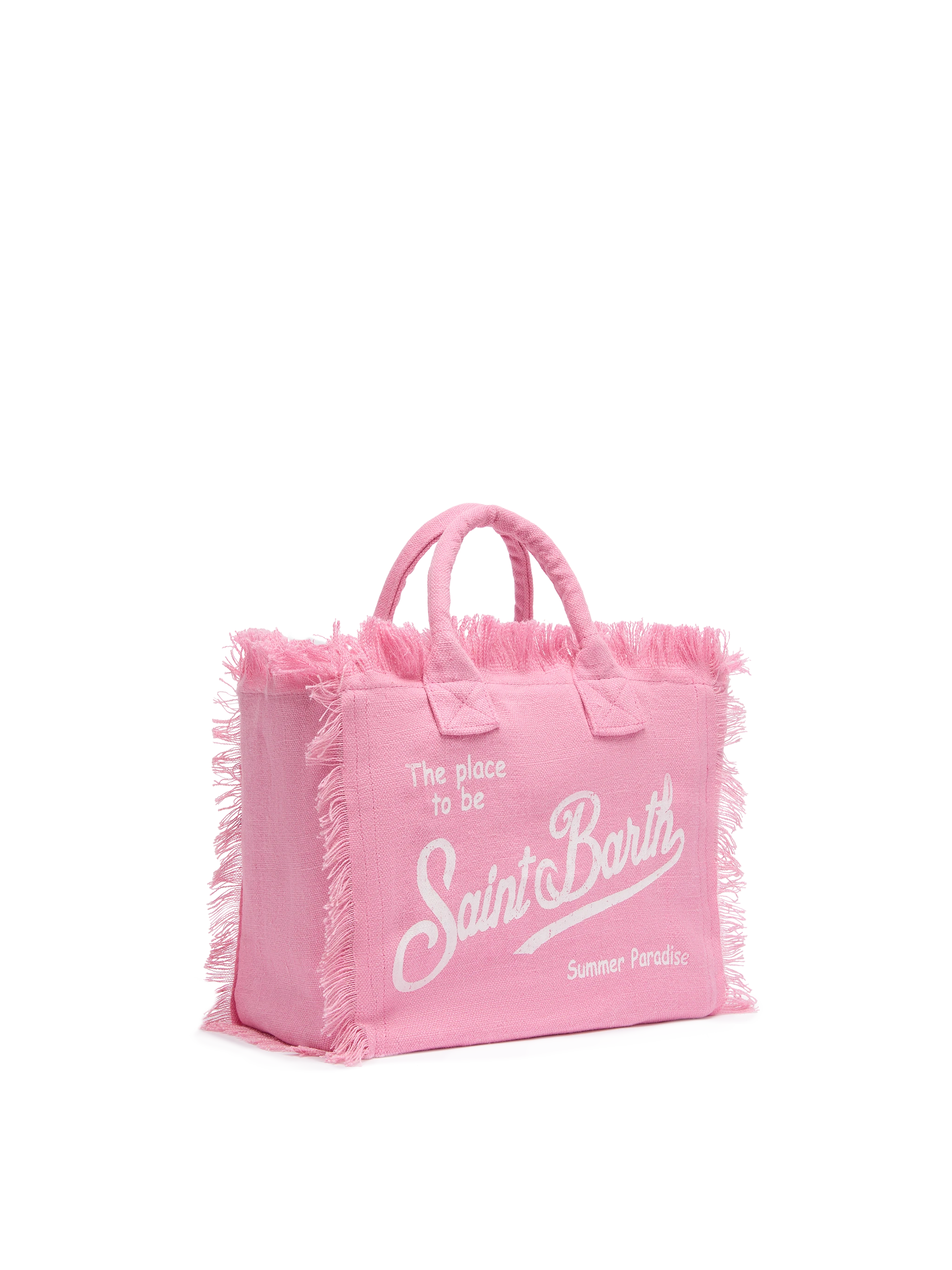 Pink solid color linen Colette bag
