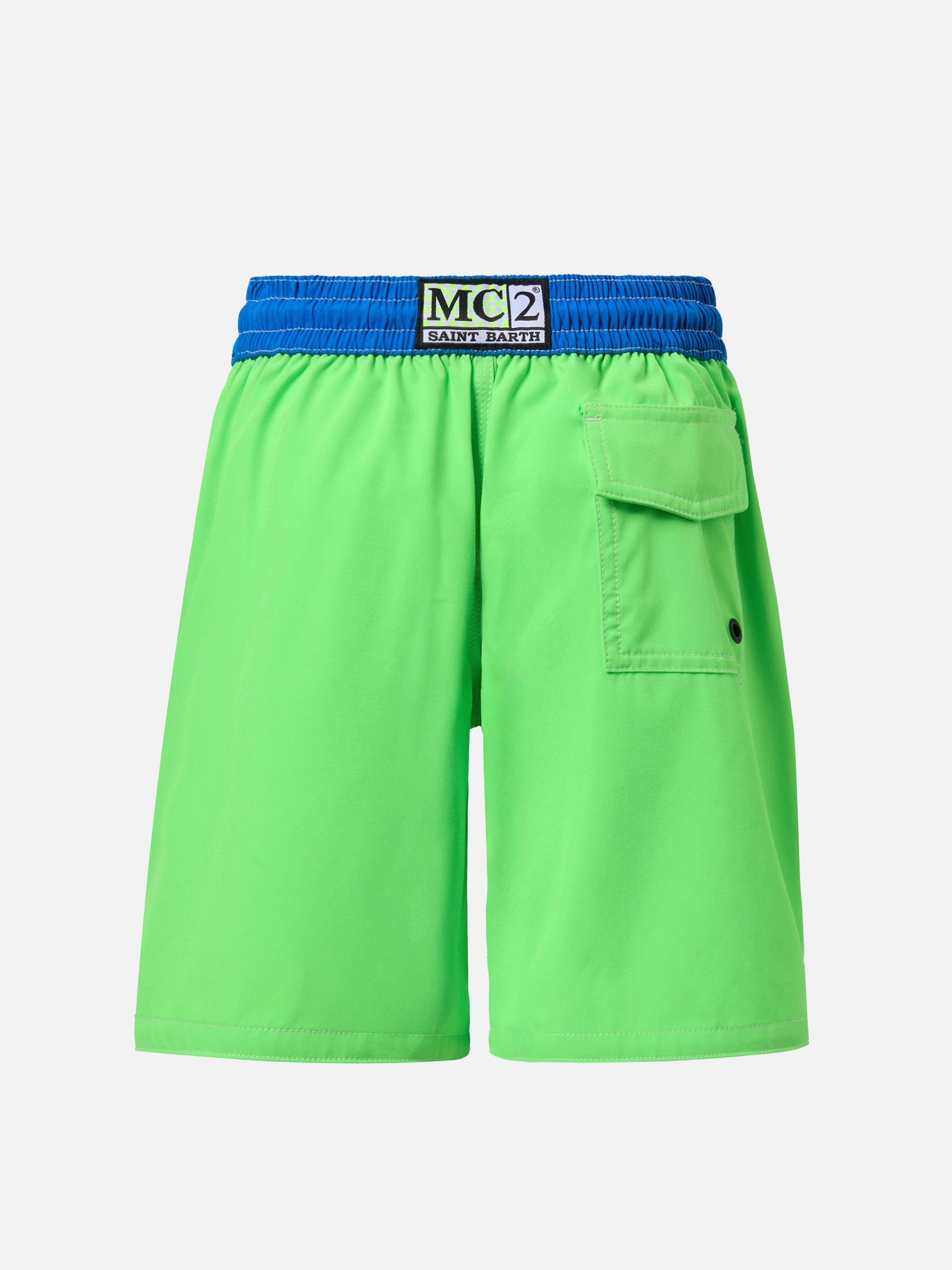 Boxer mare Comfort Surf Jr verde fluo e bluette