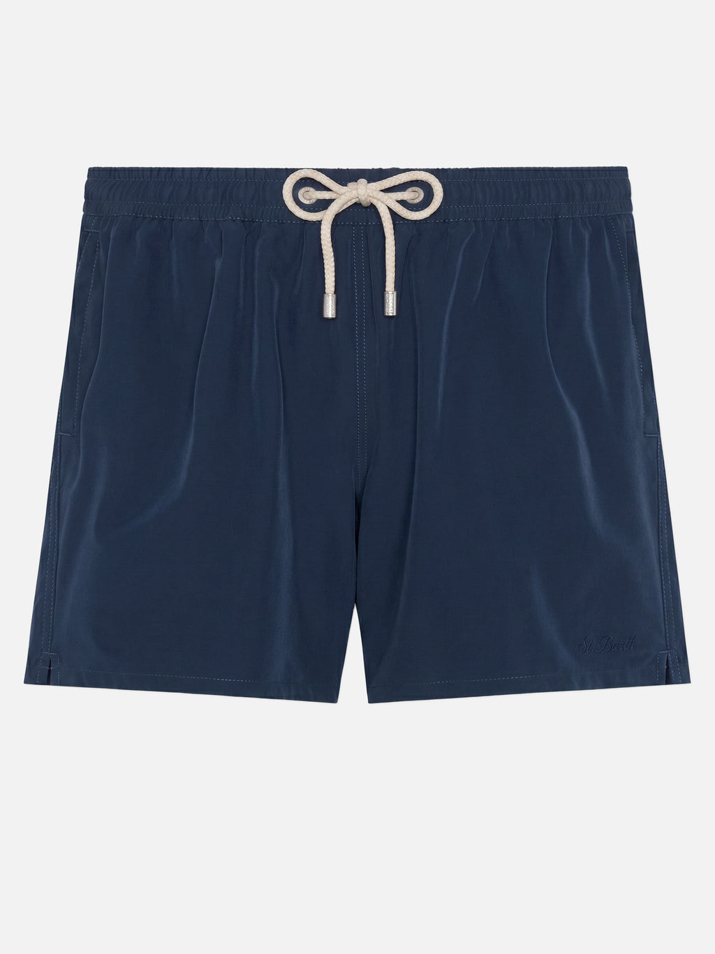 Navy blue Comfort swim shorts with St. Barth embroidery