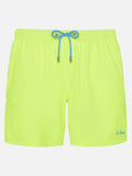 Fluo yellow Comfort swim shorts with St. Barth embroidery