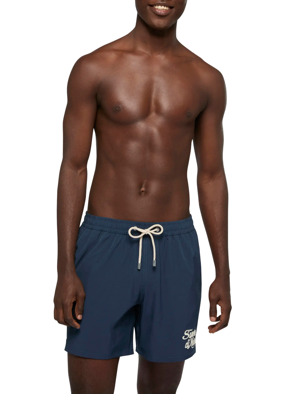 Navy blue Comfort swim shorts with Sapore di Mare embroidery | SAPORE DI MARE SPECIAL EDITION