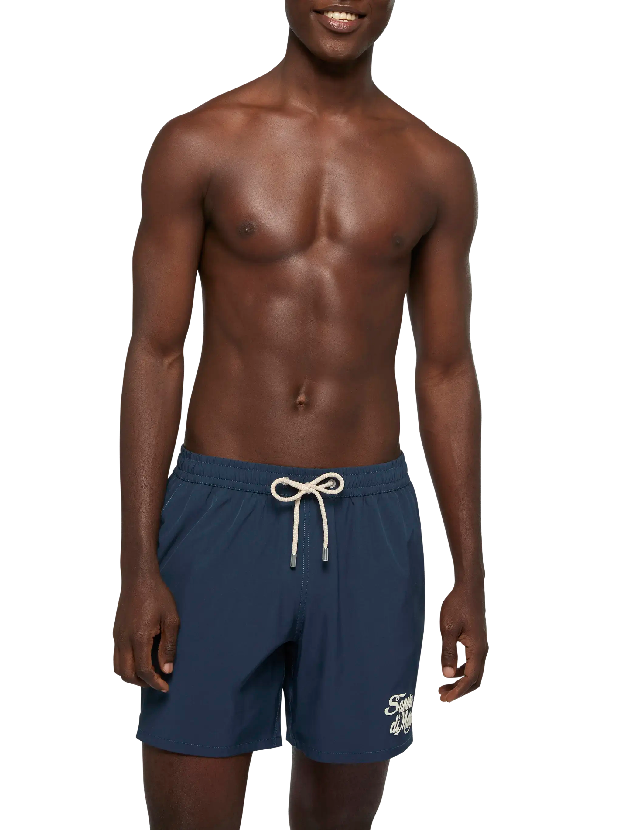 Navy blue Comfort swim shorts with Sapore di Mare embroidery | SAPORE DI MARE SPECIAL EDITION