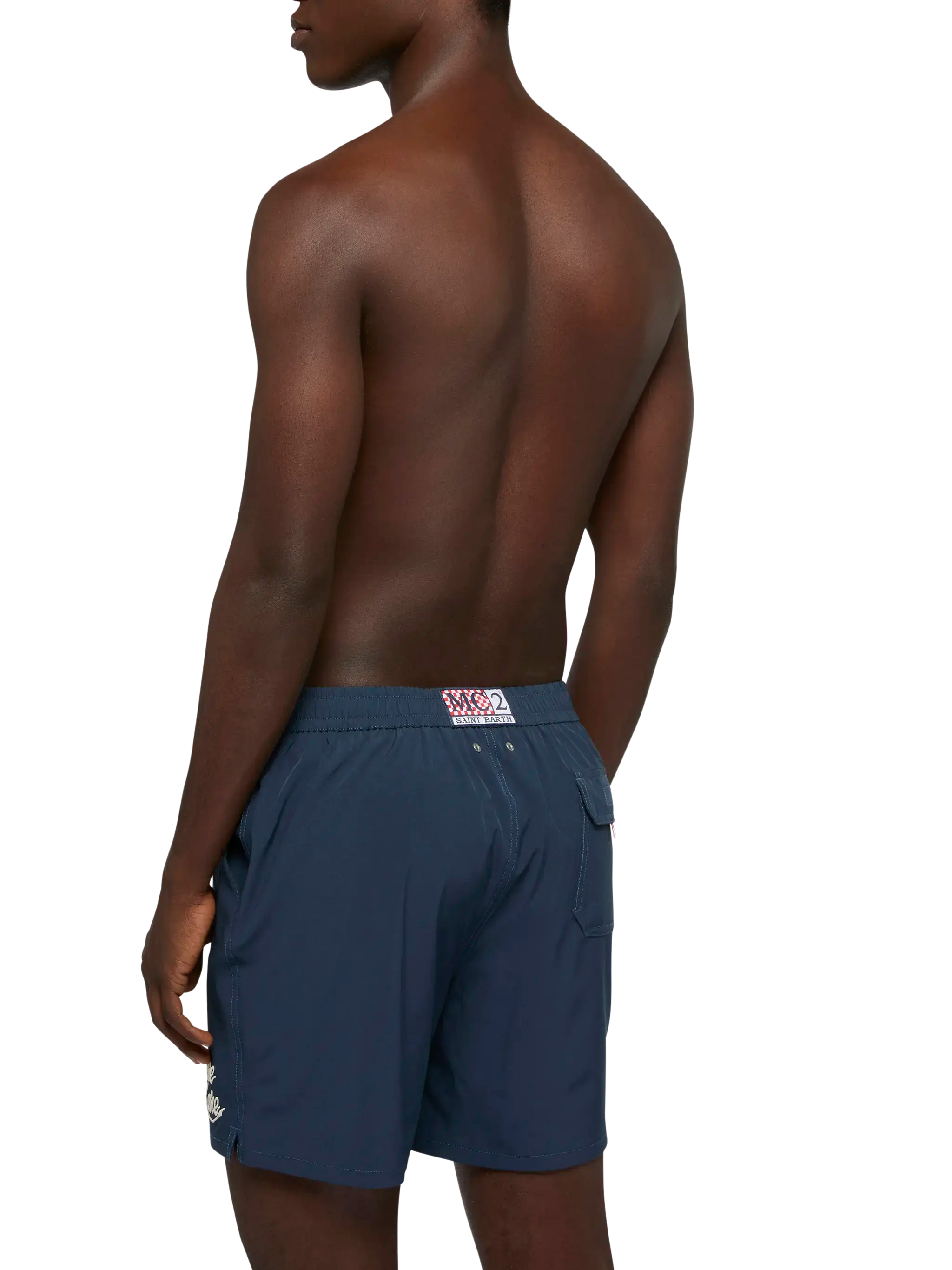 Navy blue Comfort swim shorts with Sapore di Mare embroidery | SAPORE DI MARE SPECIAL EDITION