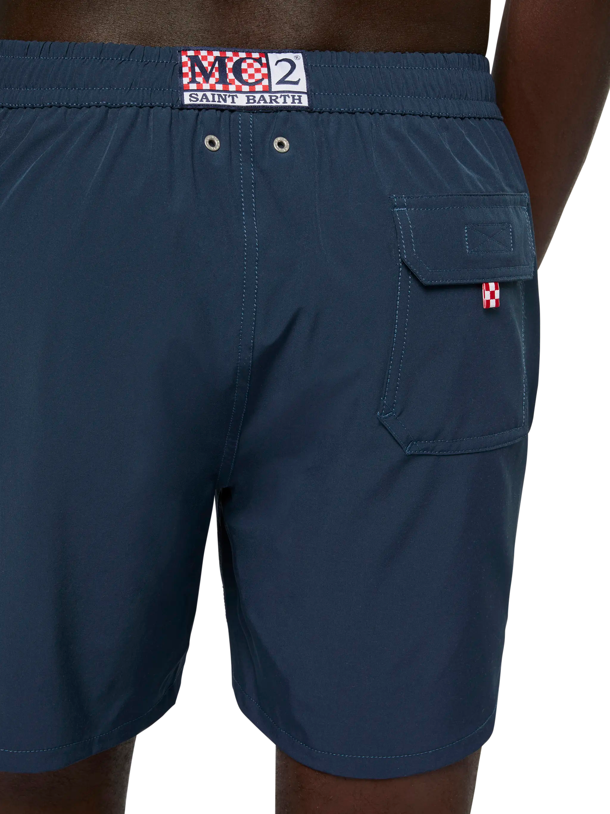 Navy blue Comfort swim shorts with Sapore di Mare embroidery | SAPORE DI MARE SPECIAL EDITION