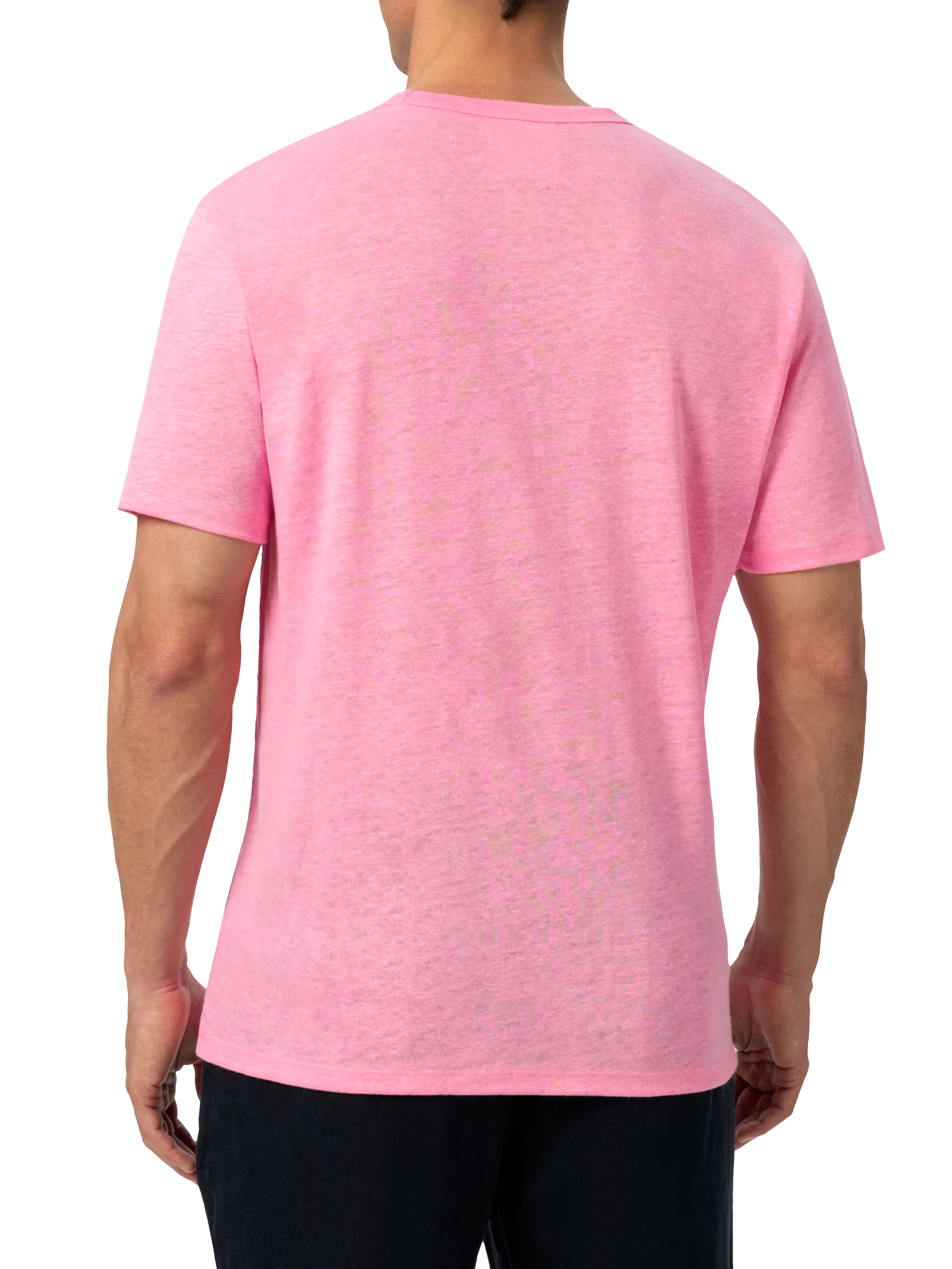 T-shirt in jersey di lino rosa bubble Ecstasea