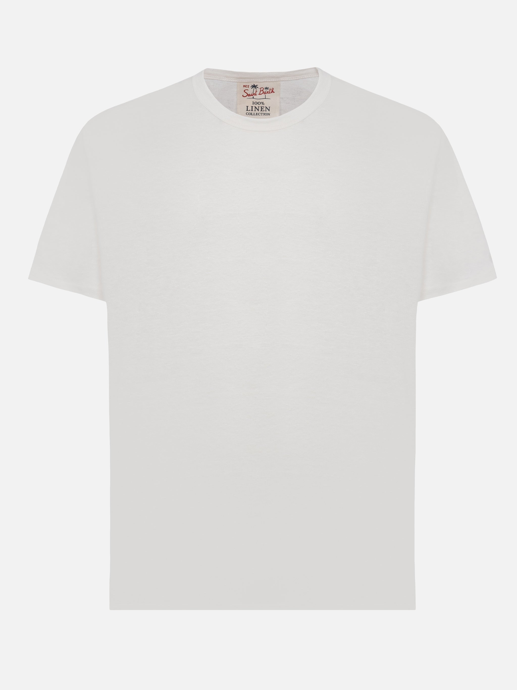 T-shirt in jersey di lino bianco Ecstasea