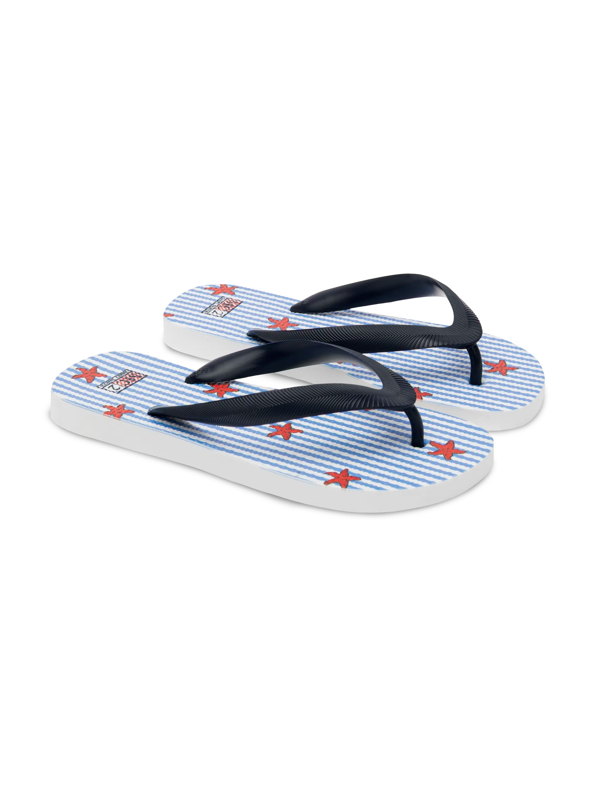 Flip flops with starfish print