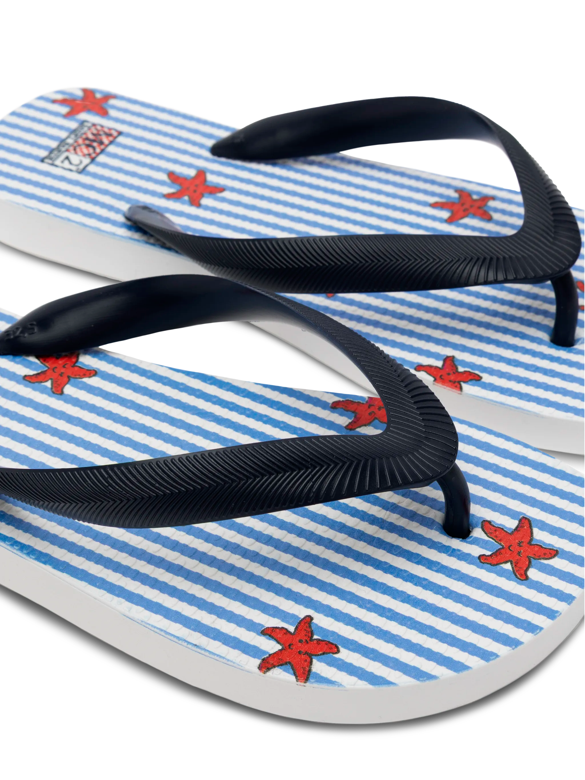 Flip flops with starfish print