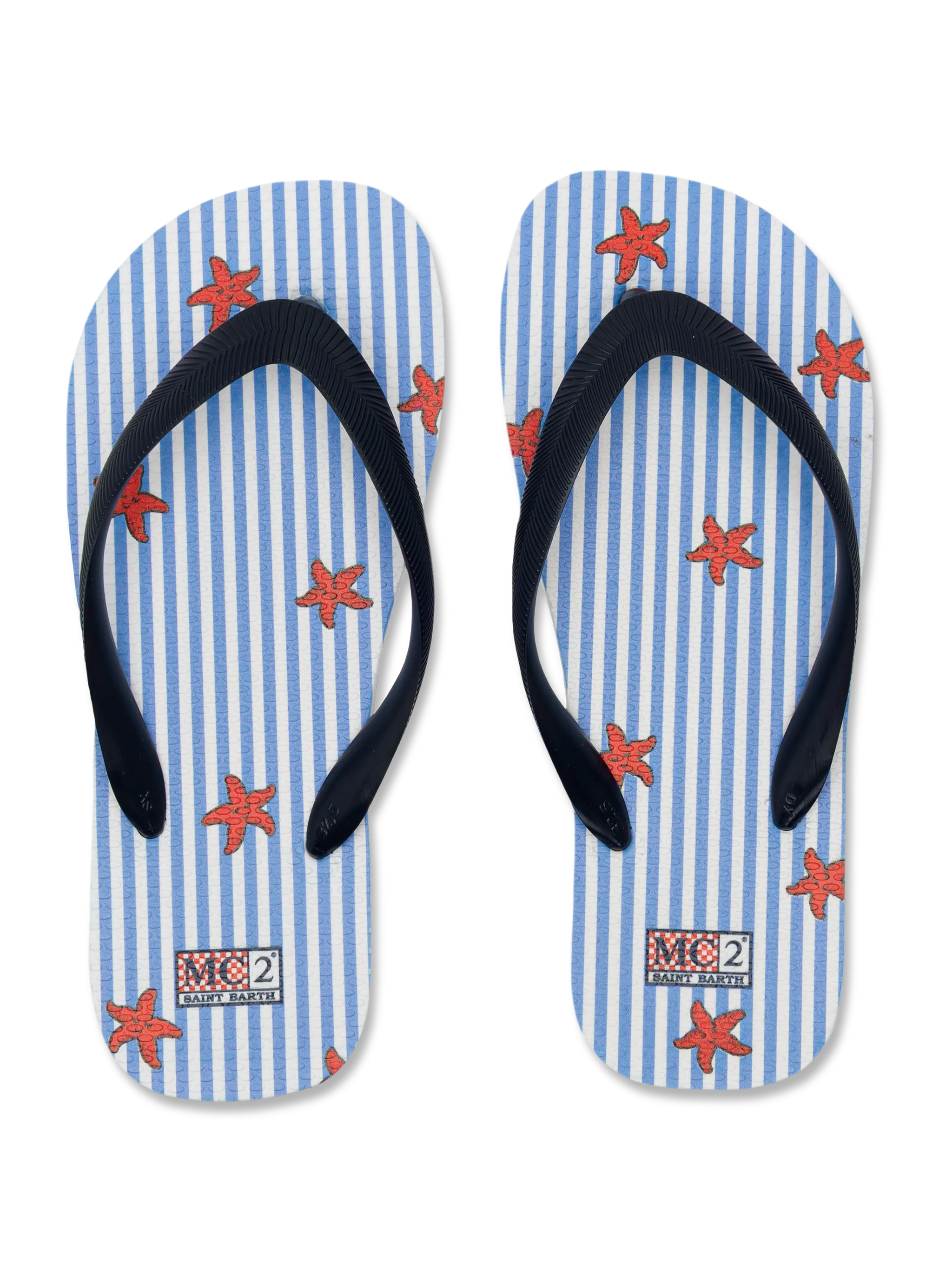 Flip flops with starfish print