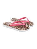 Flip flops with animalier print