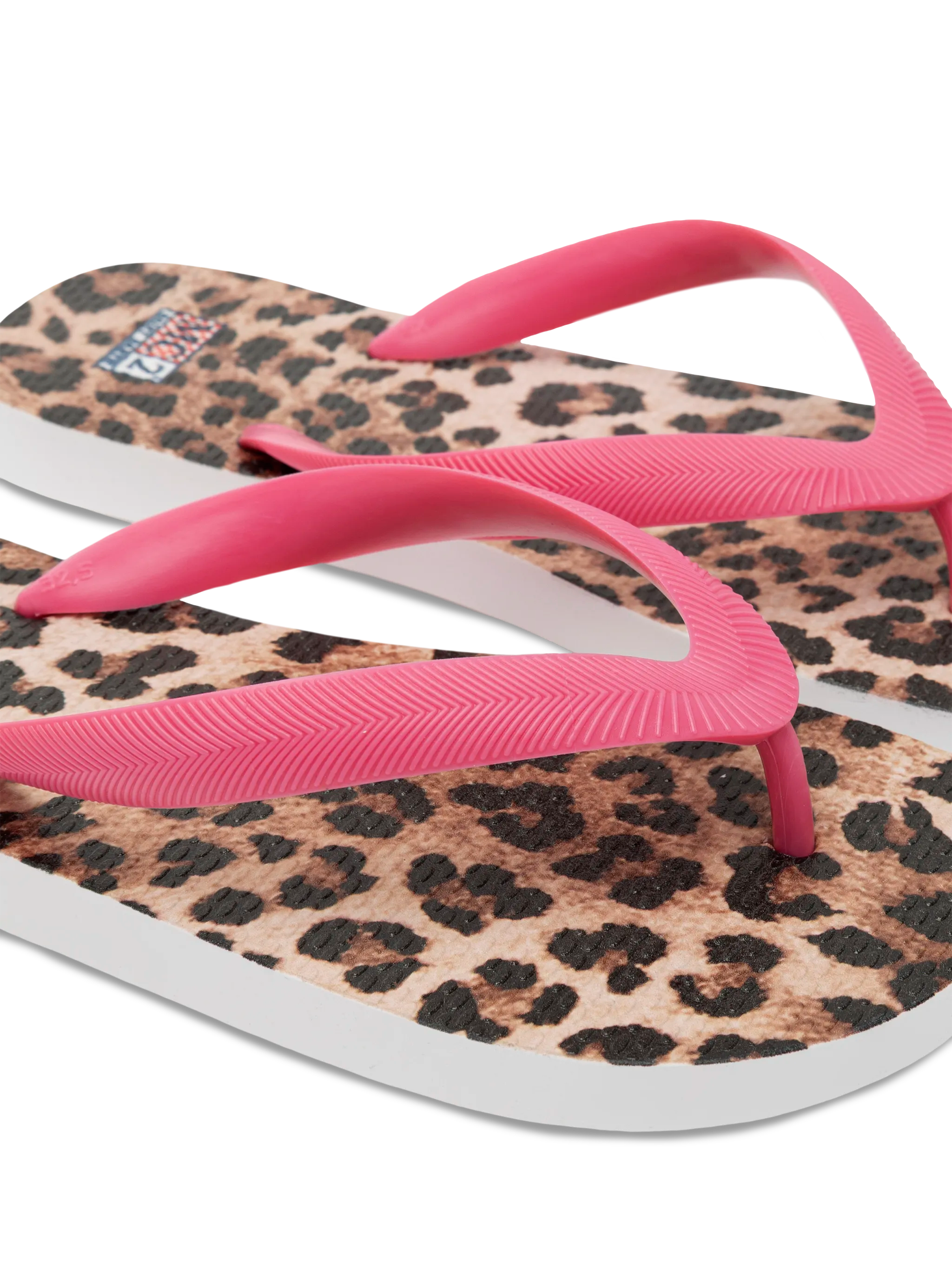 Flip flops with animalier print