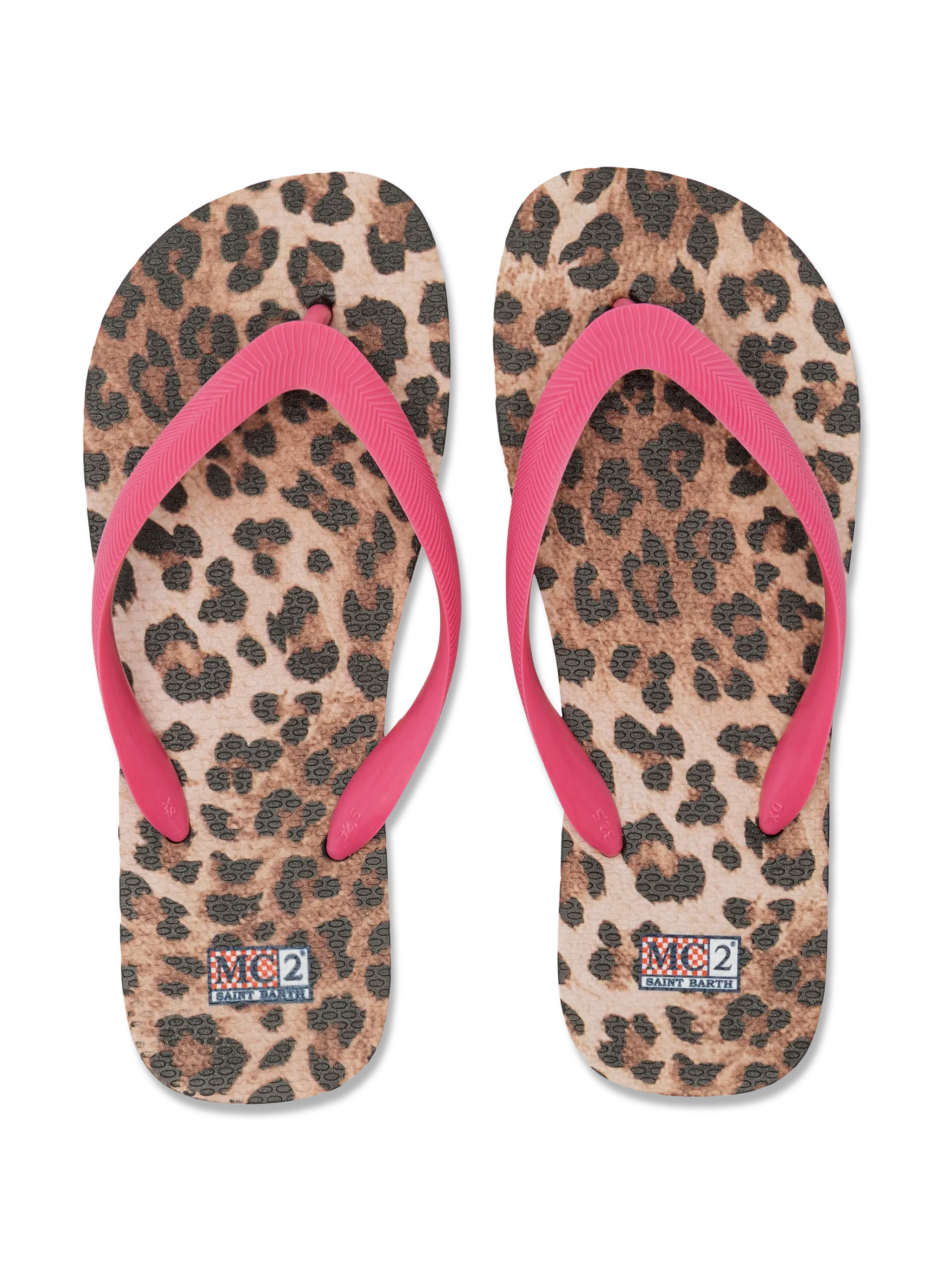 Flip flops with animalier print