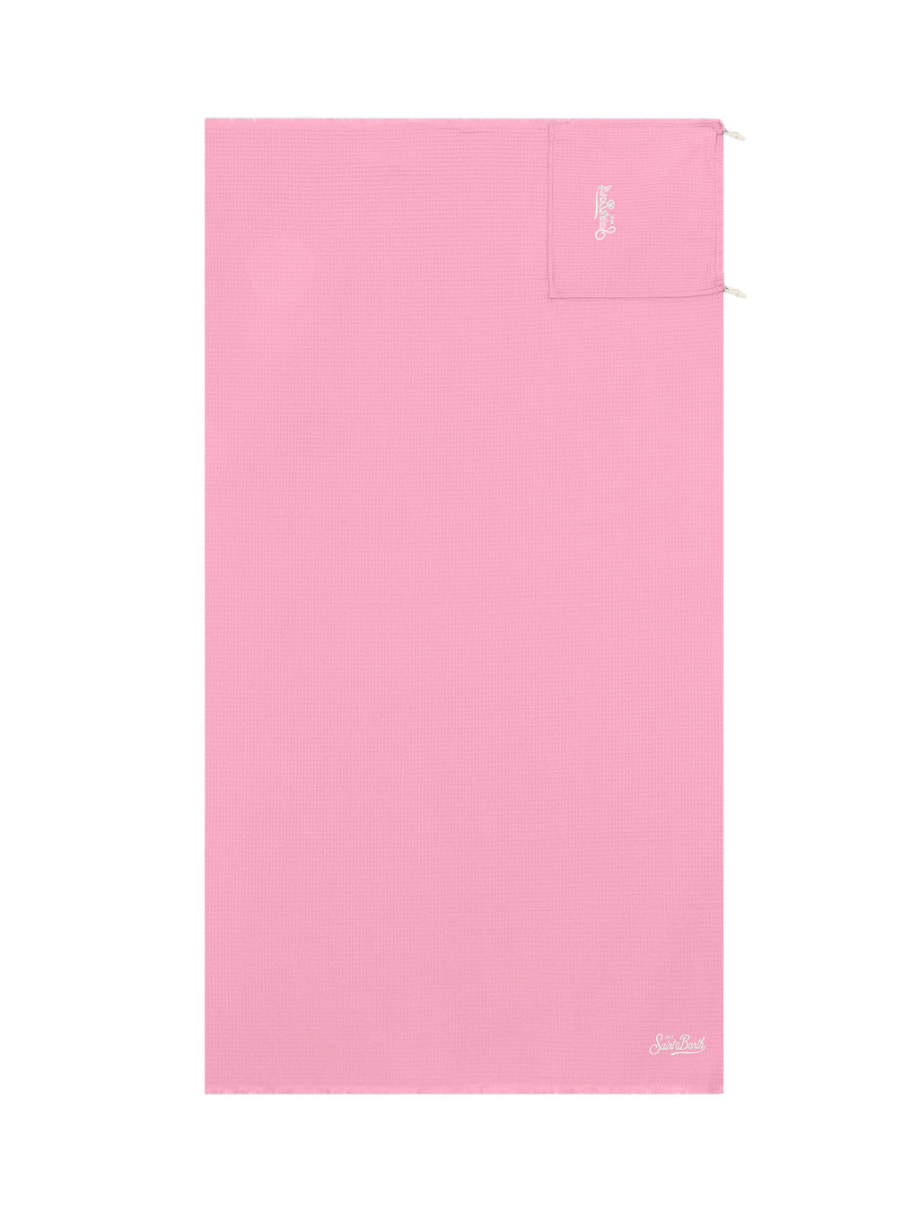 Pink honeycomb cotton FoutaSac beach towel