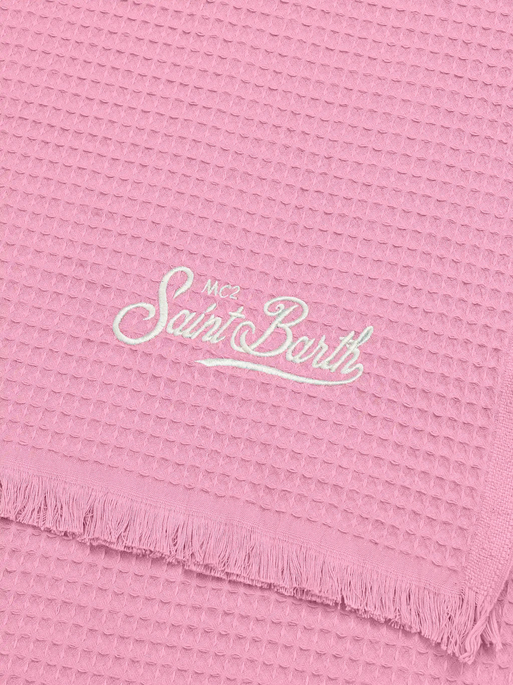 Pink honeycomb cotton FoutaSac beach towel