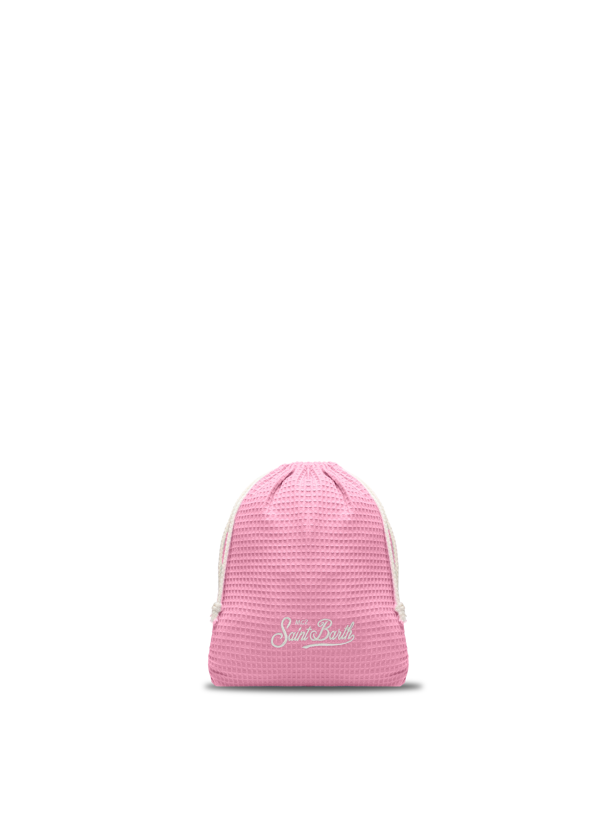 Pink honeycomb cotton FoutaSac beach towel